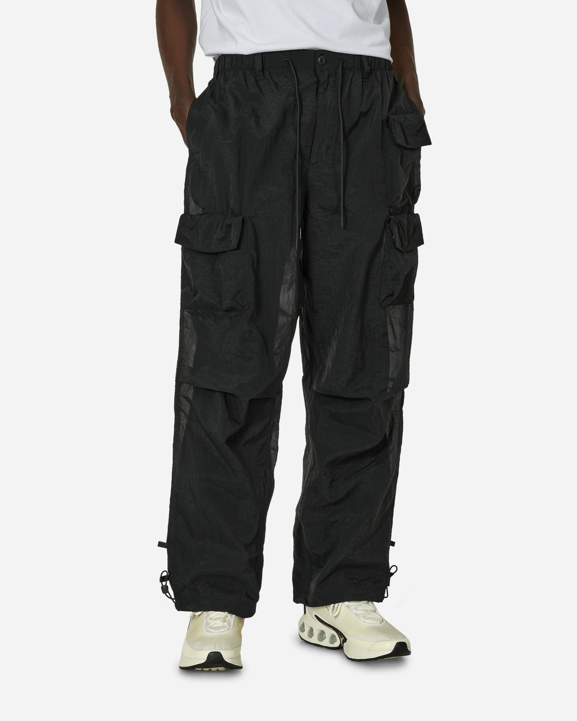 Tech Pack Woven Mesh Cargo Pants Black