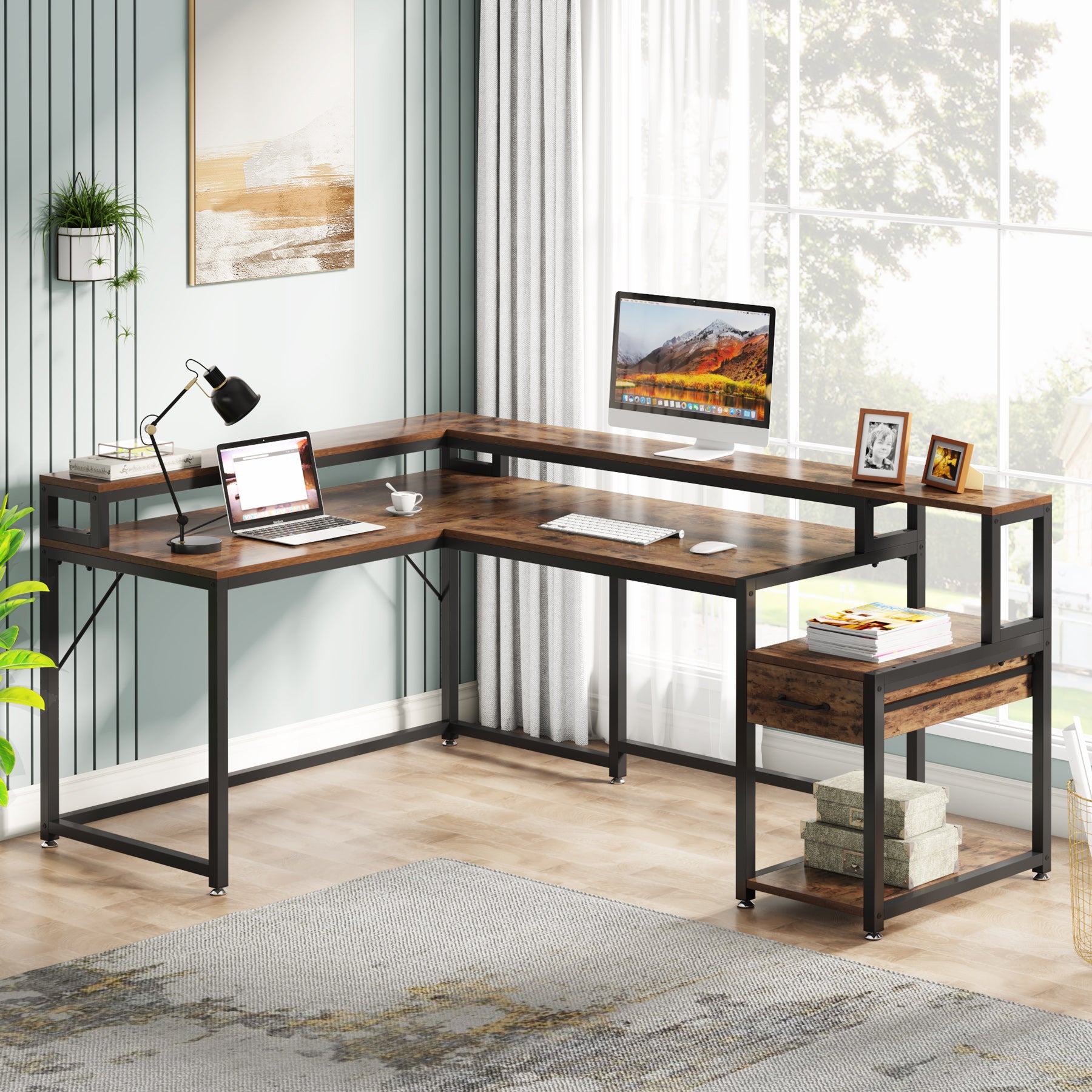 Reversible L-Shaped Desk, 68