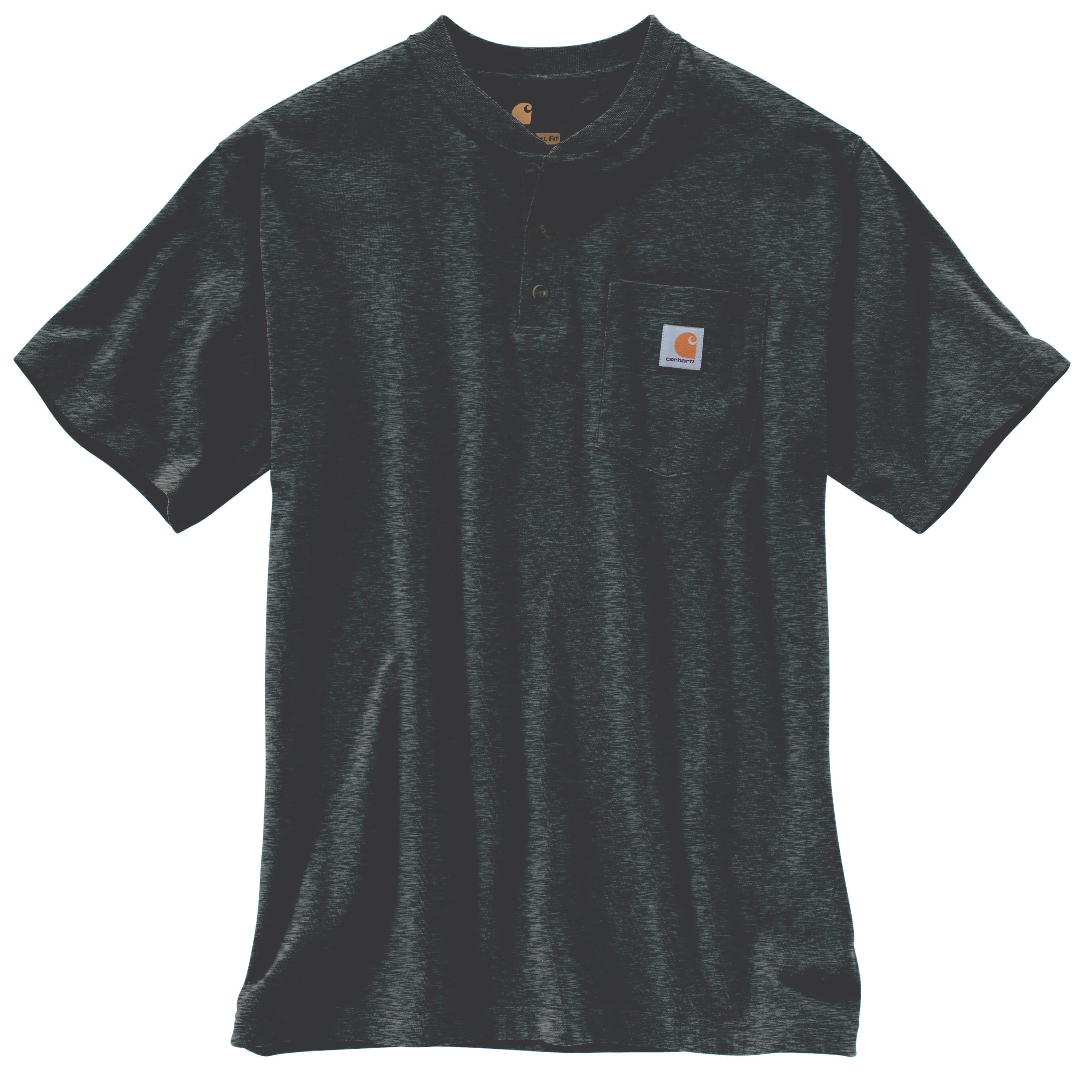 Carhartt Men's Short Sleeve Pocket Henley_Carbon Heather