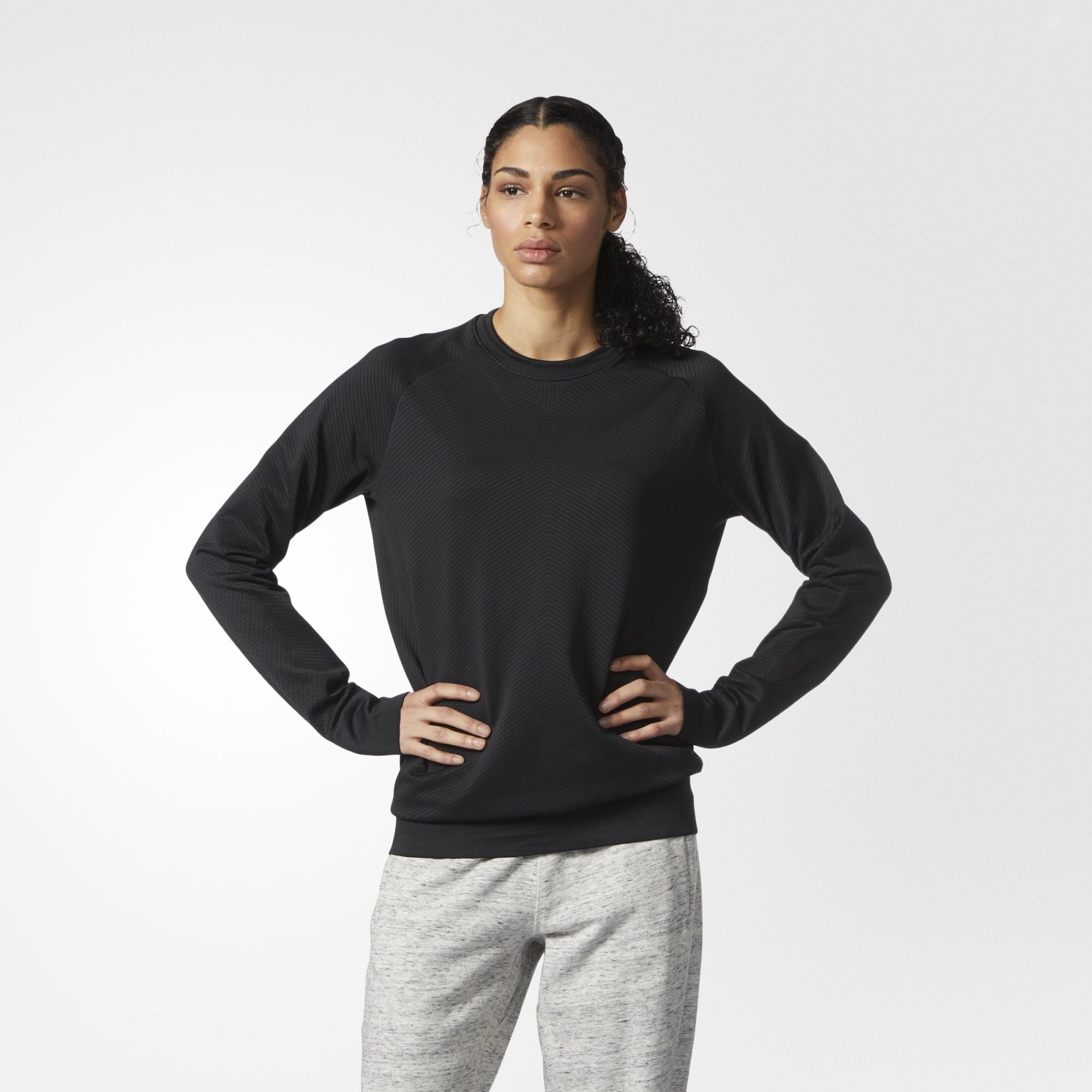 adidas Athletics X Reigning Champ Primeknit Crew Sweatshirt Women's - Black