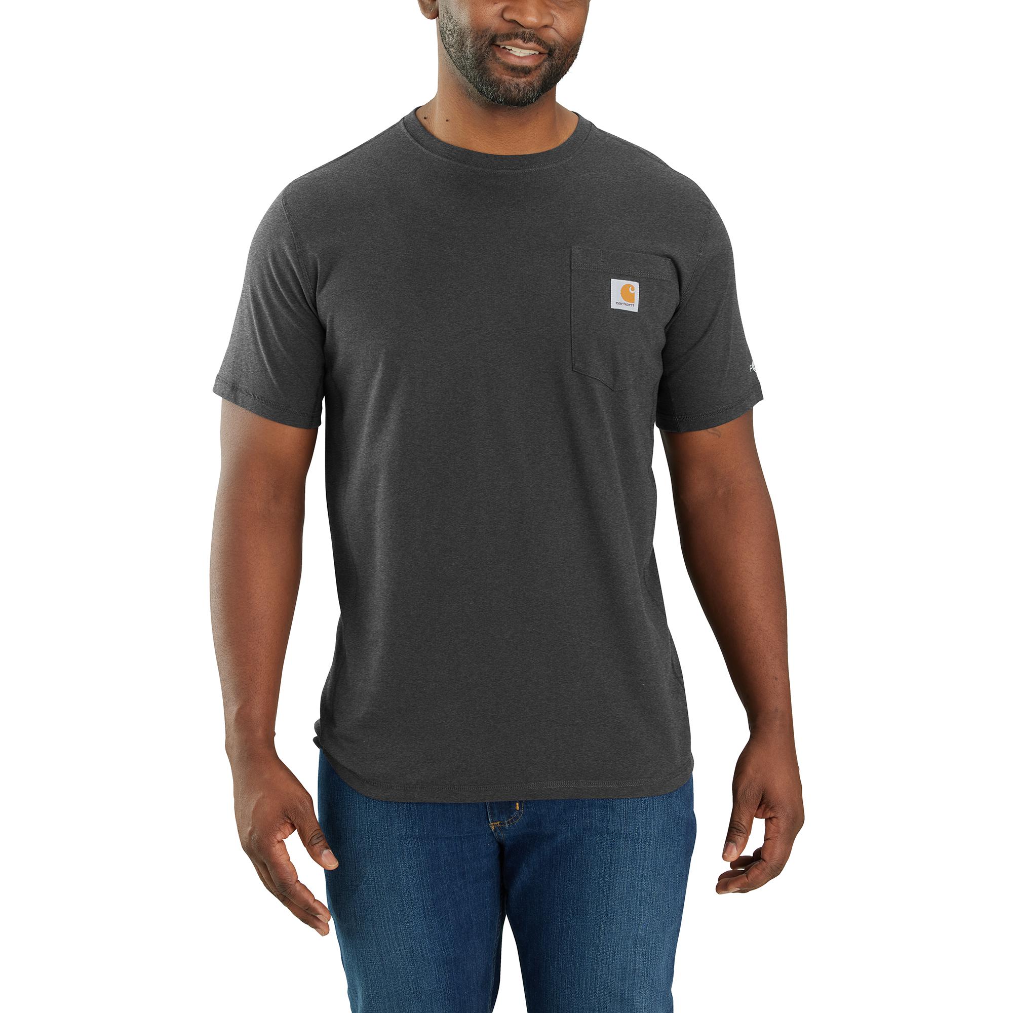 Carhartt Men's Force® Relaxed Fit Midweight Short Sleeve Pocket Tee_Carbon Heather