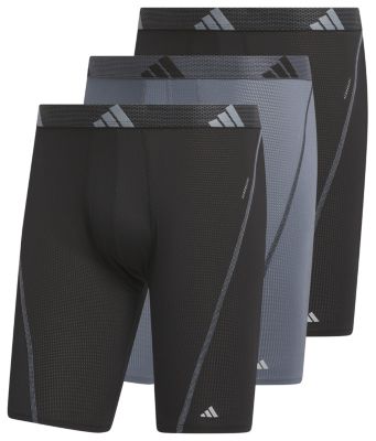 adidas Men's Performance Mesh 3-Pack Long Boxer Brief