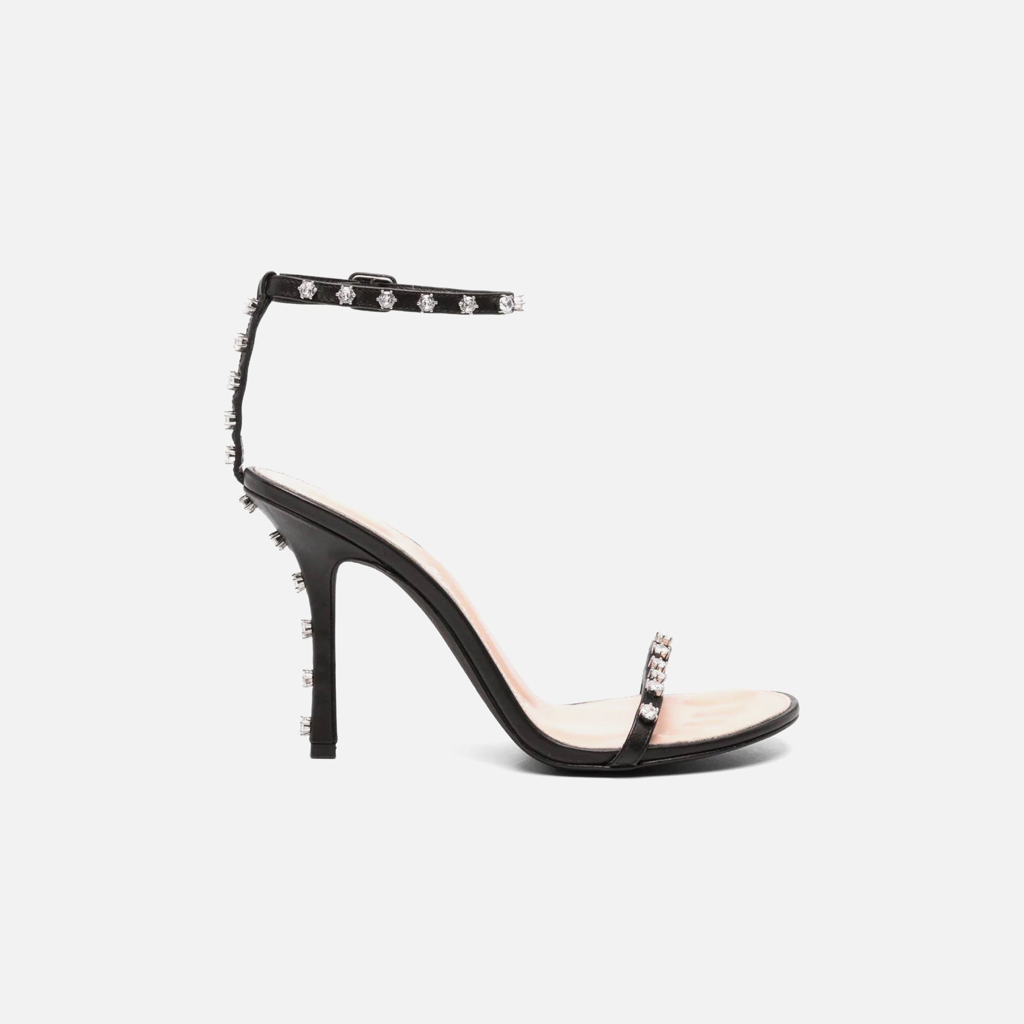 Alexander Wang Nicki 105 Crystal Stud Sandal - Black