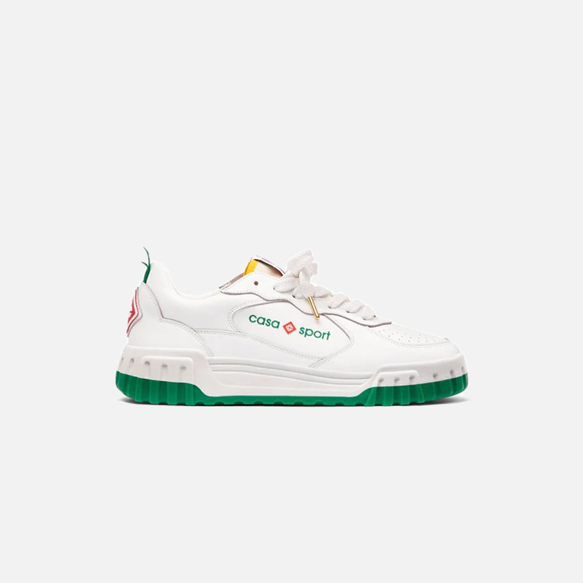 Casablanca Tennis Court Sneaker Leather - White / Green