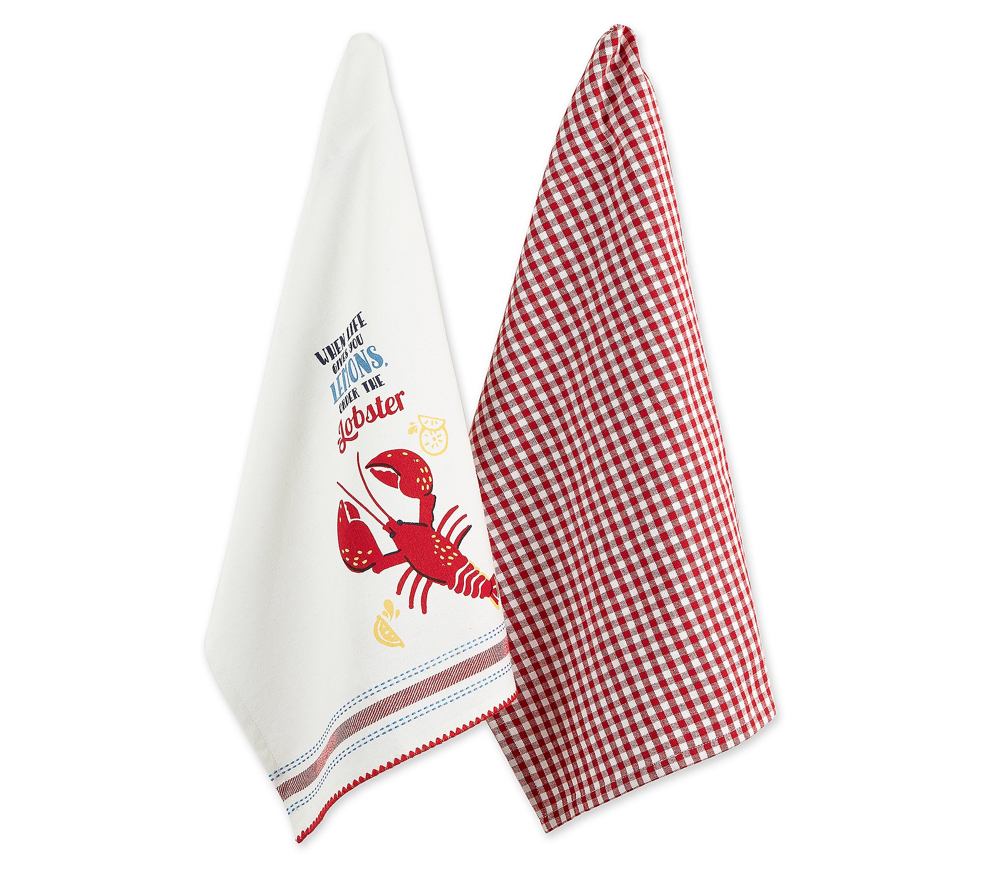 Design Imports  Set of 2 Lobster Kitchen Towels
