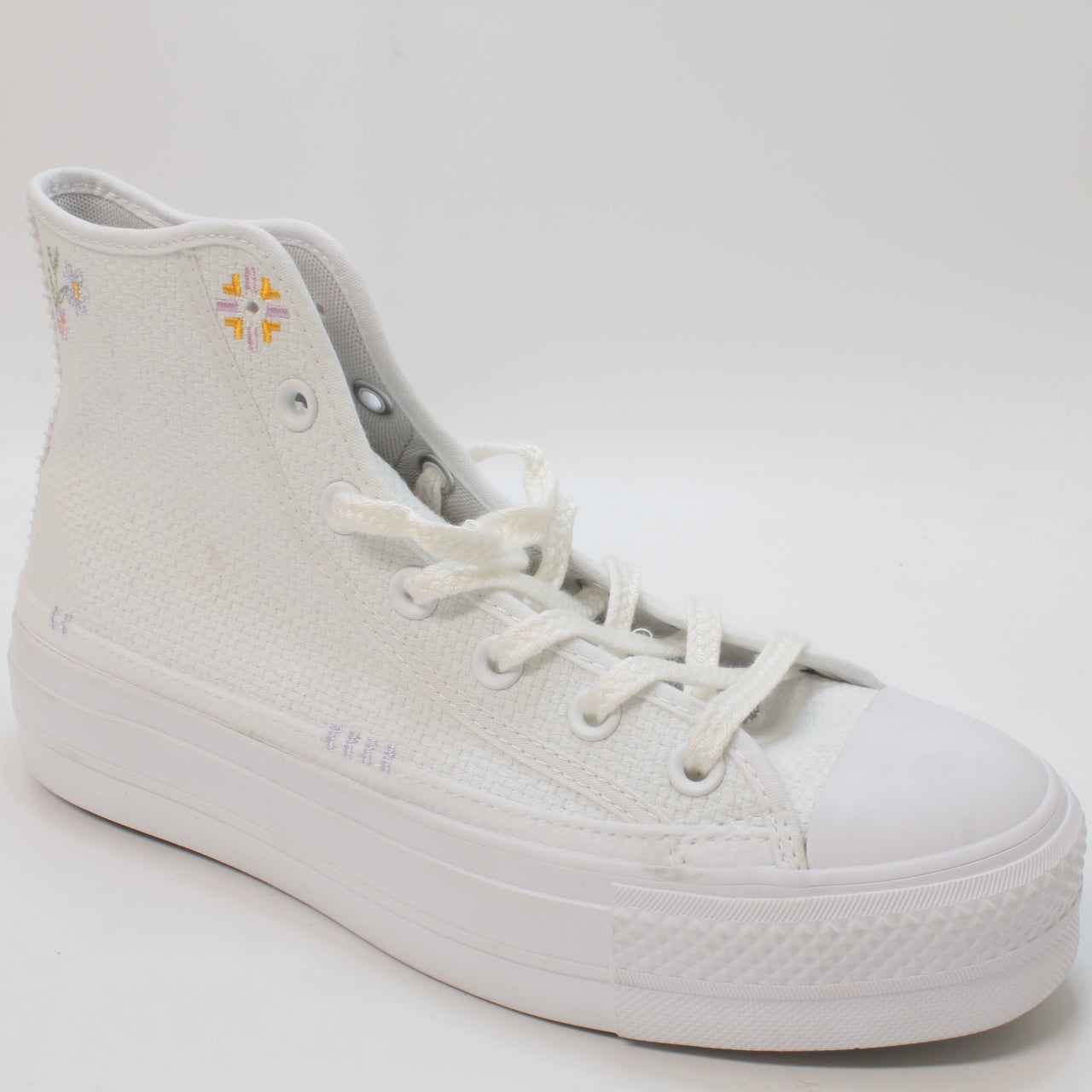 Womens Converse All Star Lift Hi White Moonstone Violet Mouse Uk Size 6