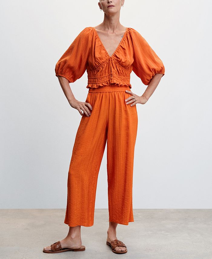 Women's Textured Culotte Pants