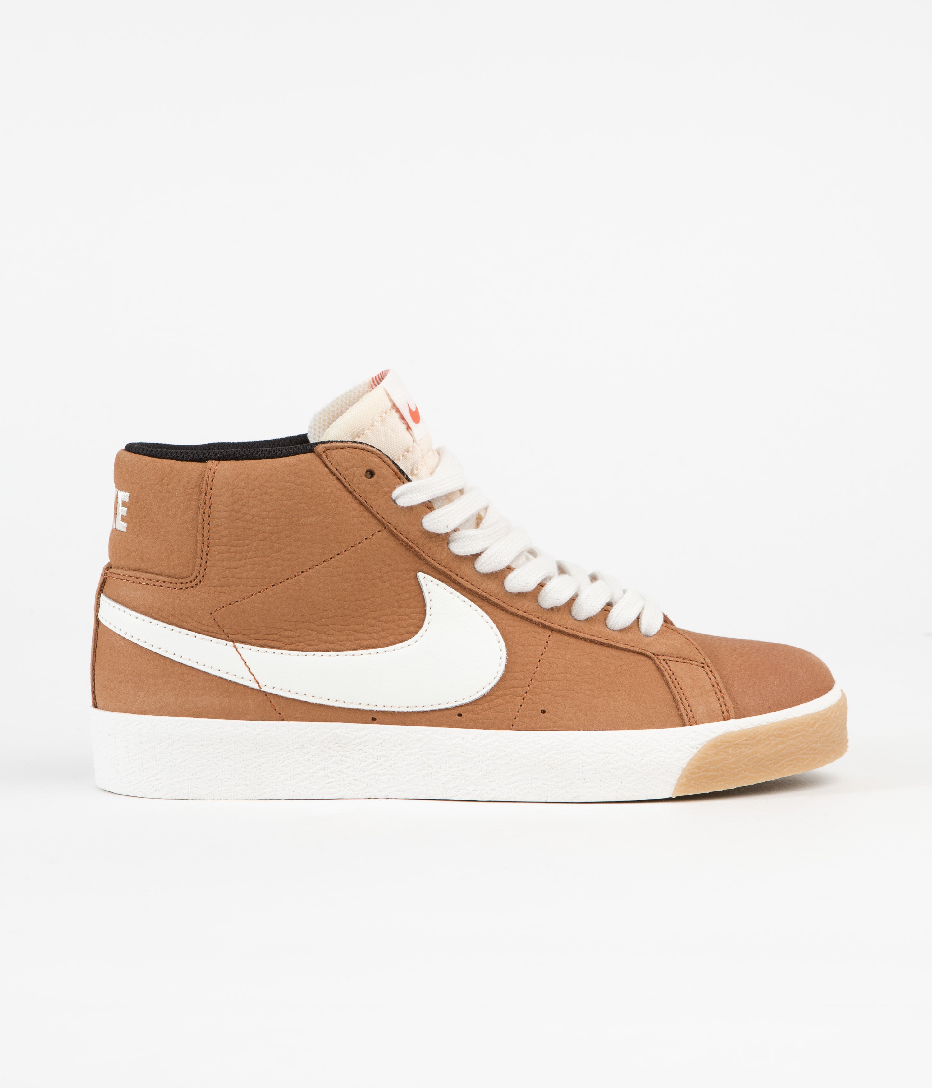 Nike SB Blazer Mid Orange Label Shoes - Dark Russet / Sail - Dark Russet - Black