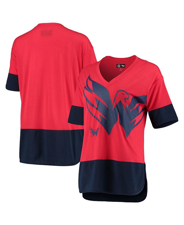Women's Red Washington Capitals 1st Place V-Neck T-shirt