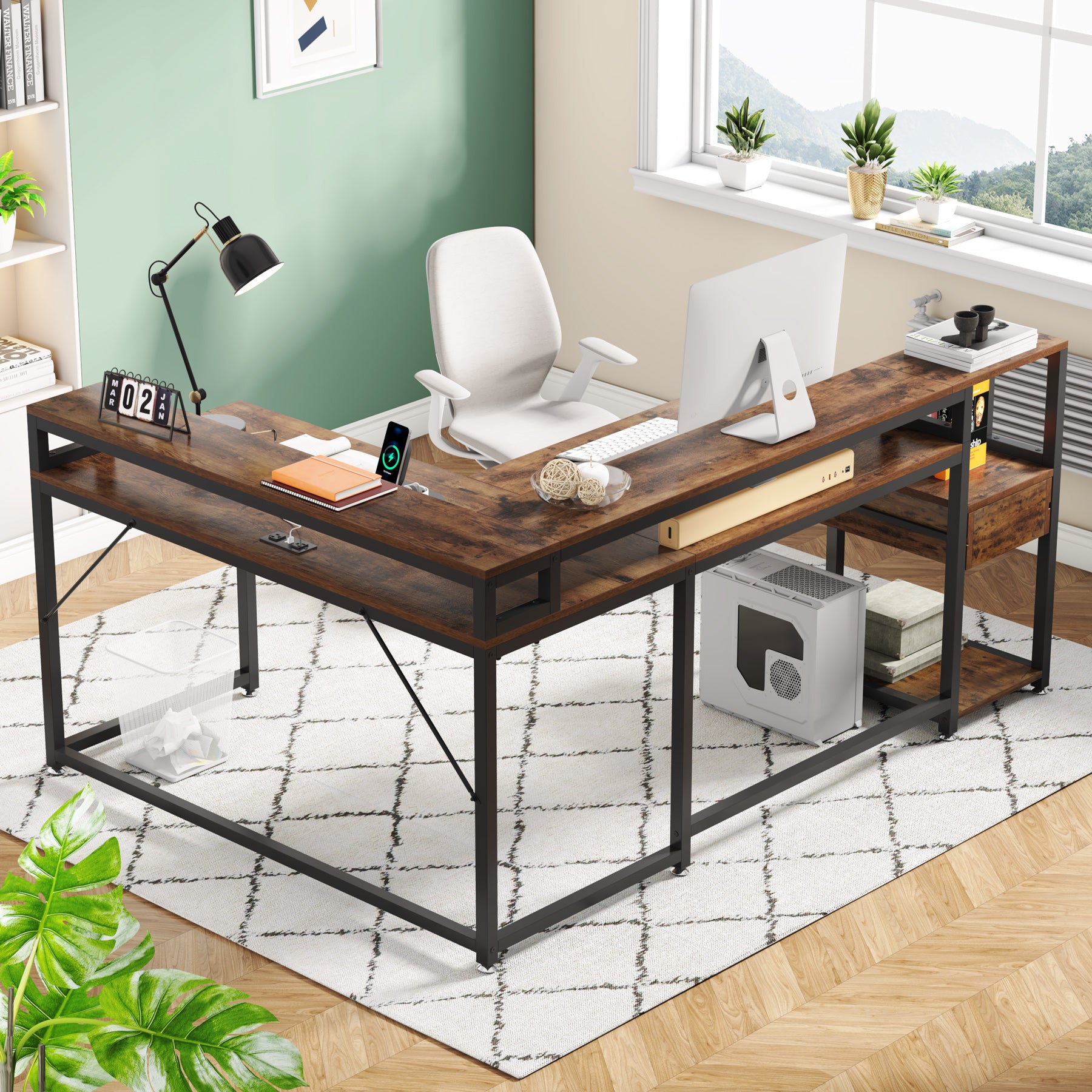 Reversible L-Shaped Desk, 68