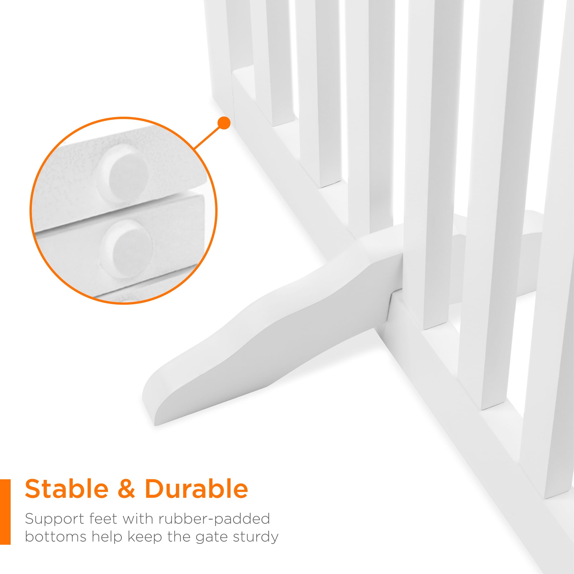 Best Choice Products 31.5in 3-Panel Freestanding Wooden Pet Gate w/ Walk Through Door， Adjustable Pen - White