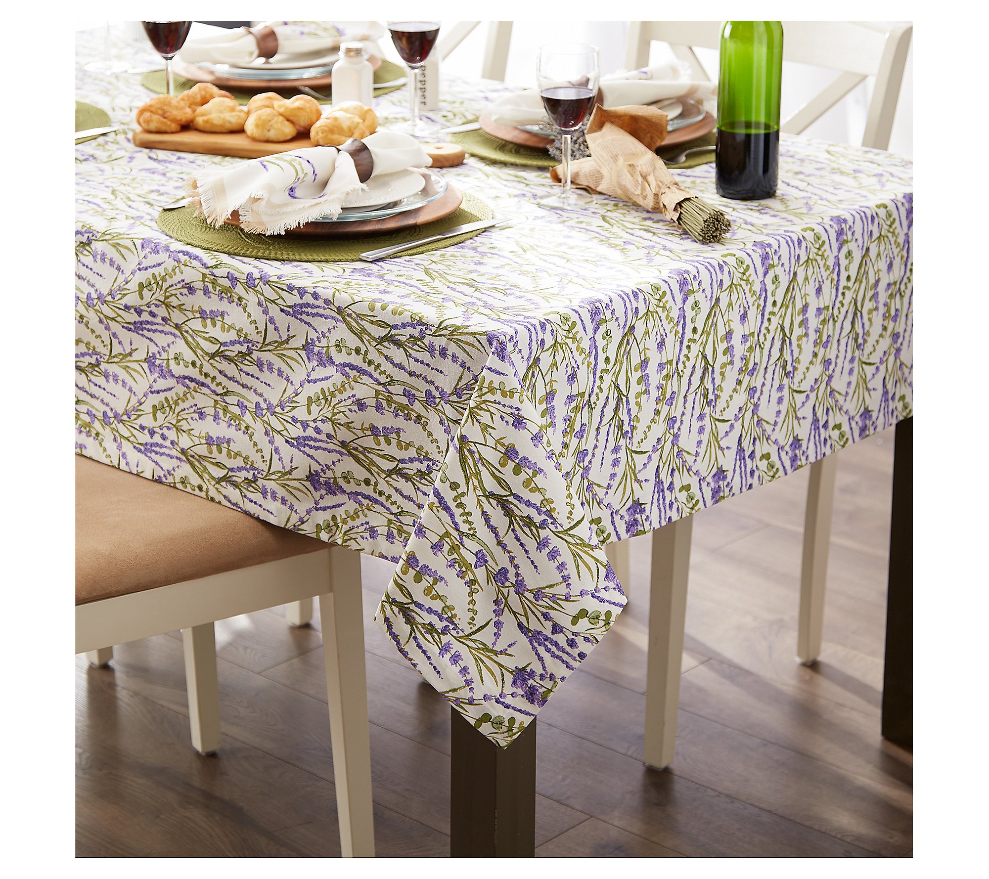 Design Imports 60X84 Lavender Fields Printed Tablecloth