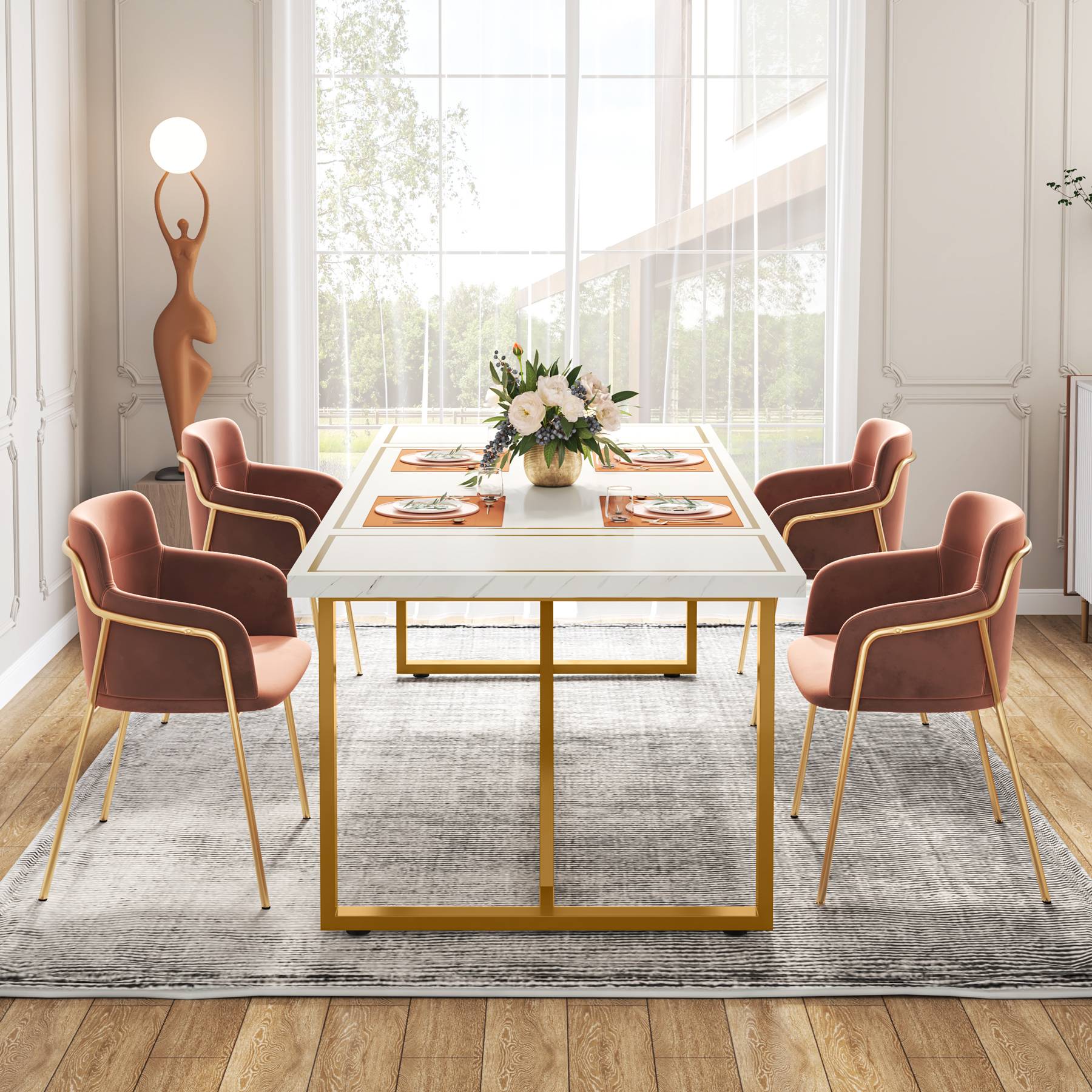 Modern Dining Table, 70.9