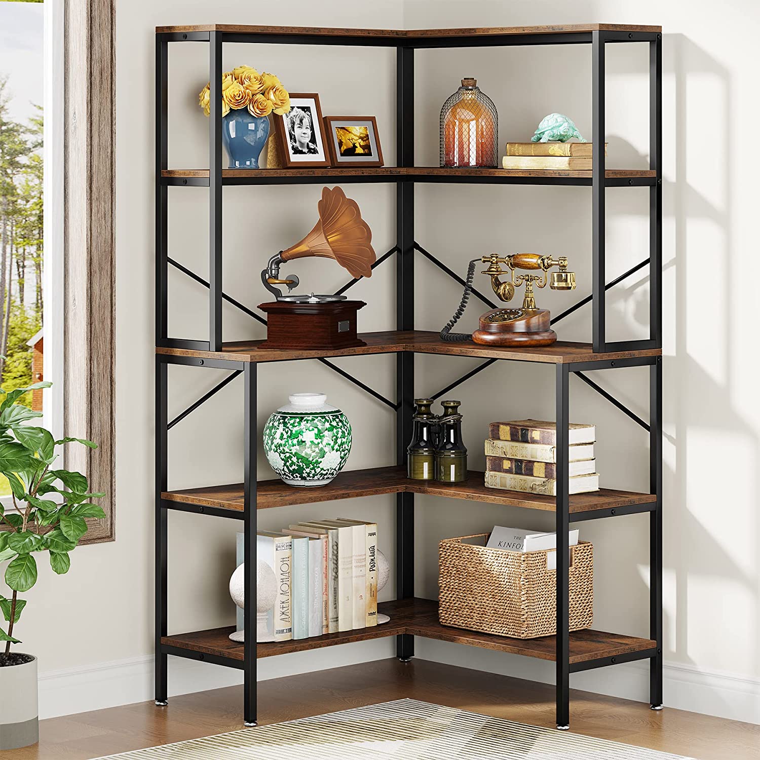 5-Tier Corner Bookshelf, 67