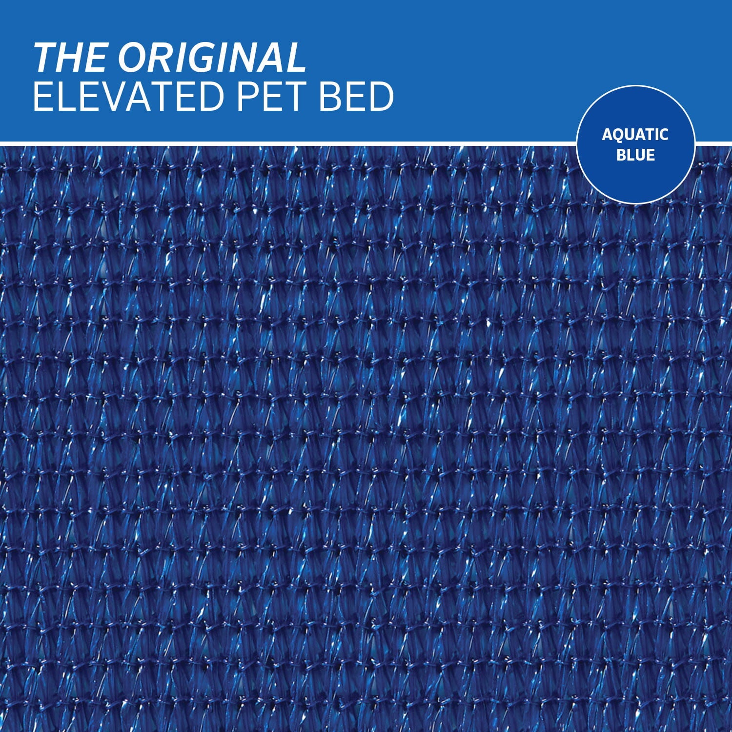 The Original Coolaroo Elevated Pet Dog Bed Replacement Cover， Medium， Aquatic Blue