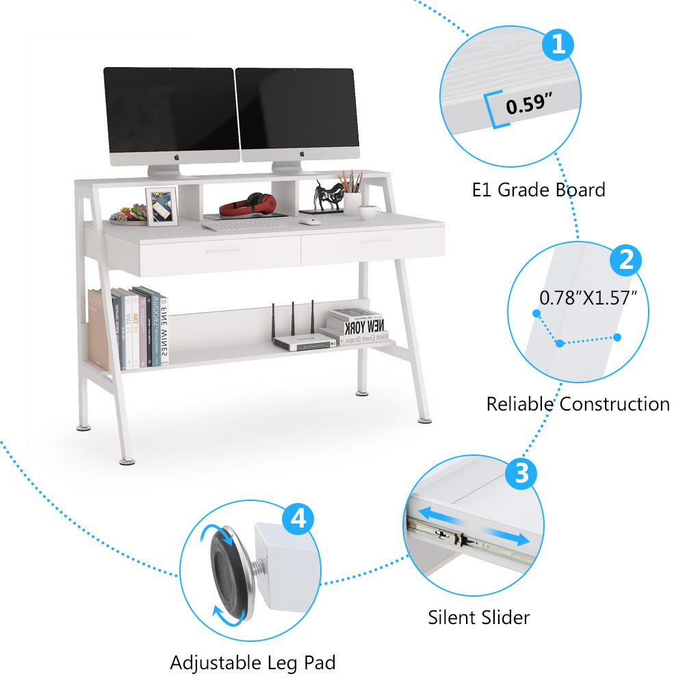 White Computer Desk, 47