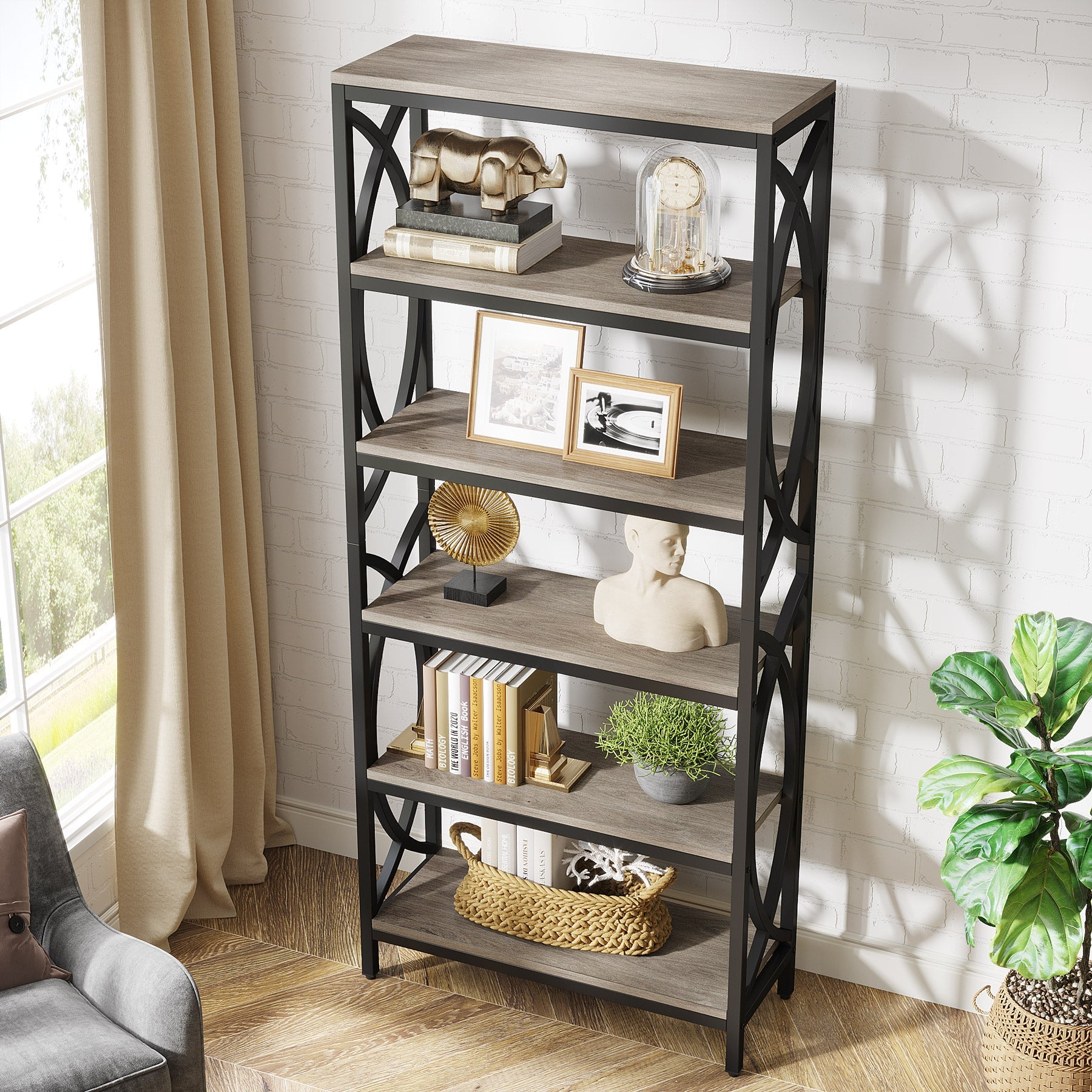 6-Tier Bookshelf, 70.8