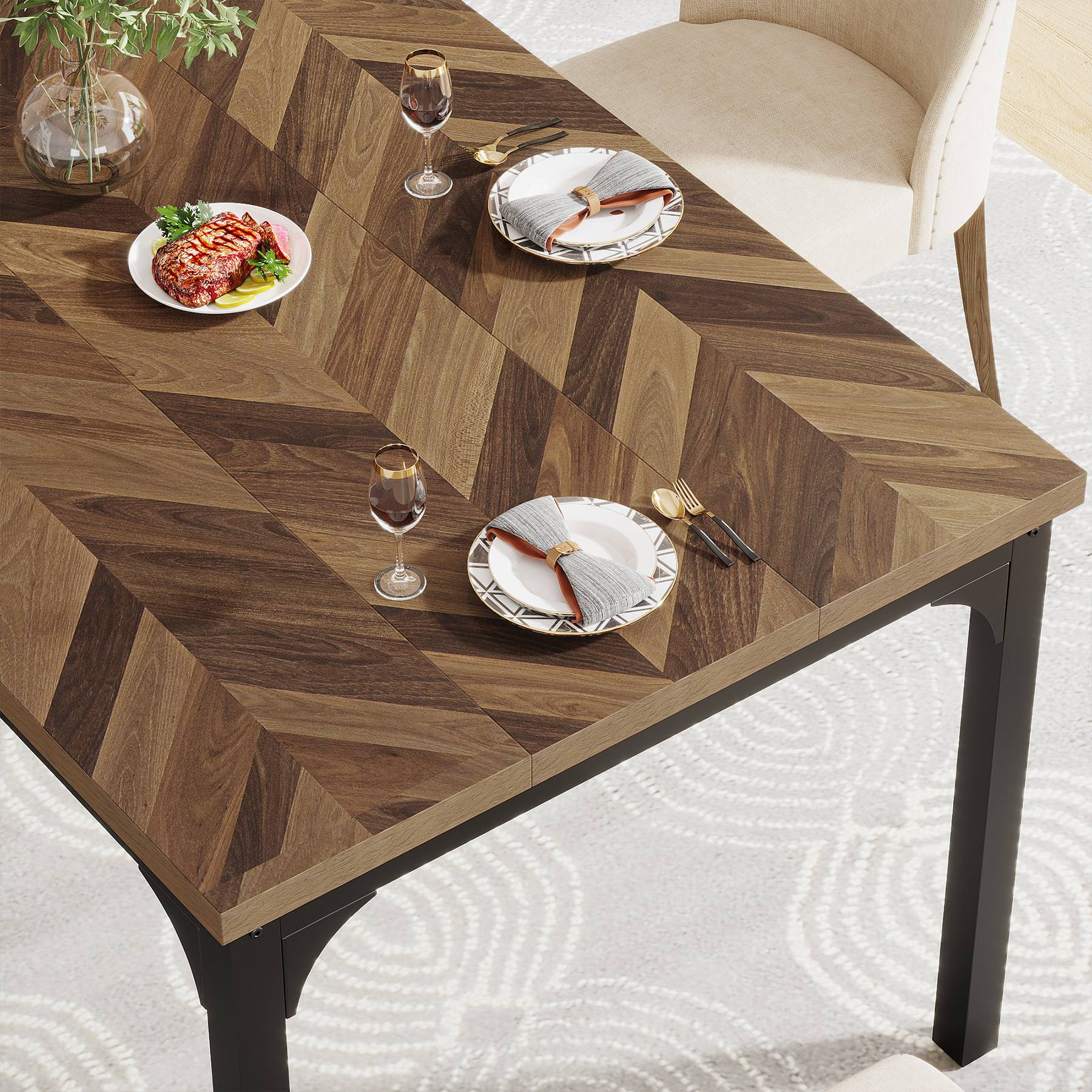 Wood Dining Table, 70.9