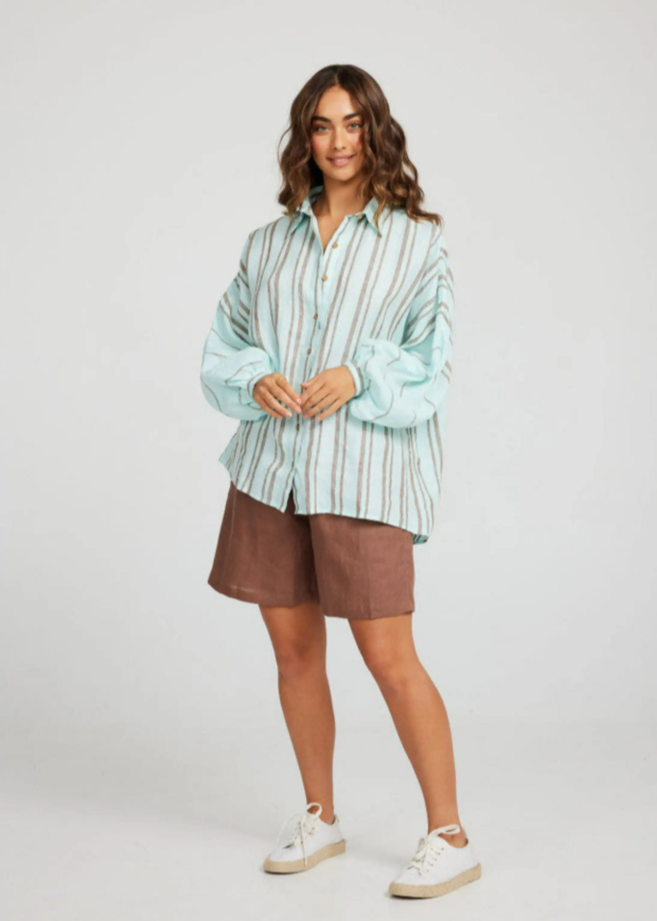 Cliffside Shirt - Azure Stripe