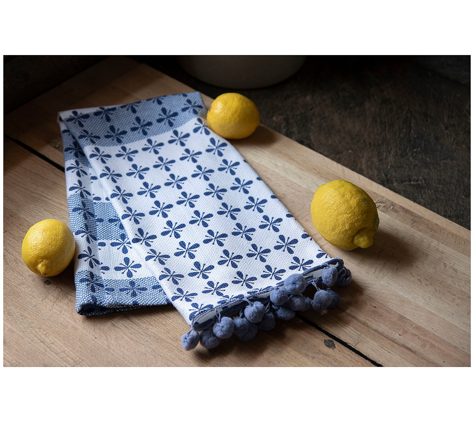 Foreside Home and Garden Carolina Blue Tea Towel