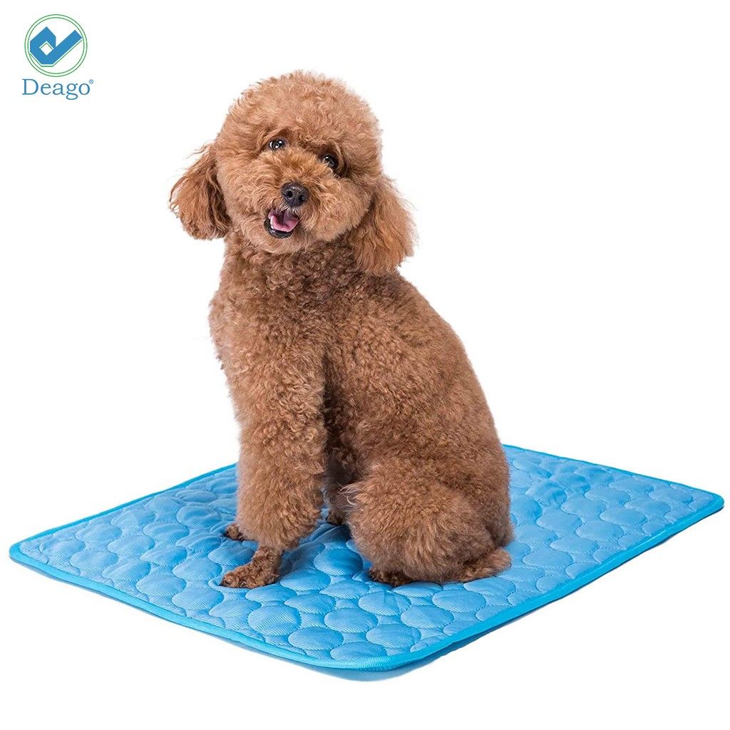 Deago 2Pack Pet Dog Cooling Mat for Kennels Crates Beds Soft Breathable Non Toxic Dog Mattress Pad for Small Medium Large Dogs