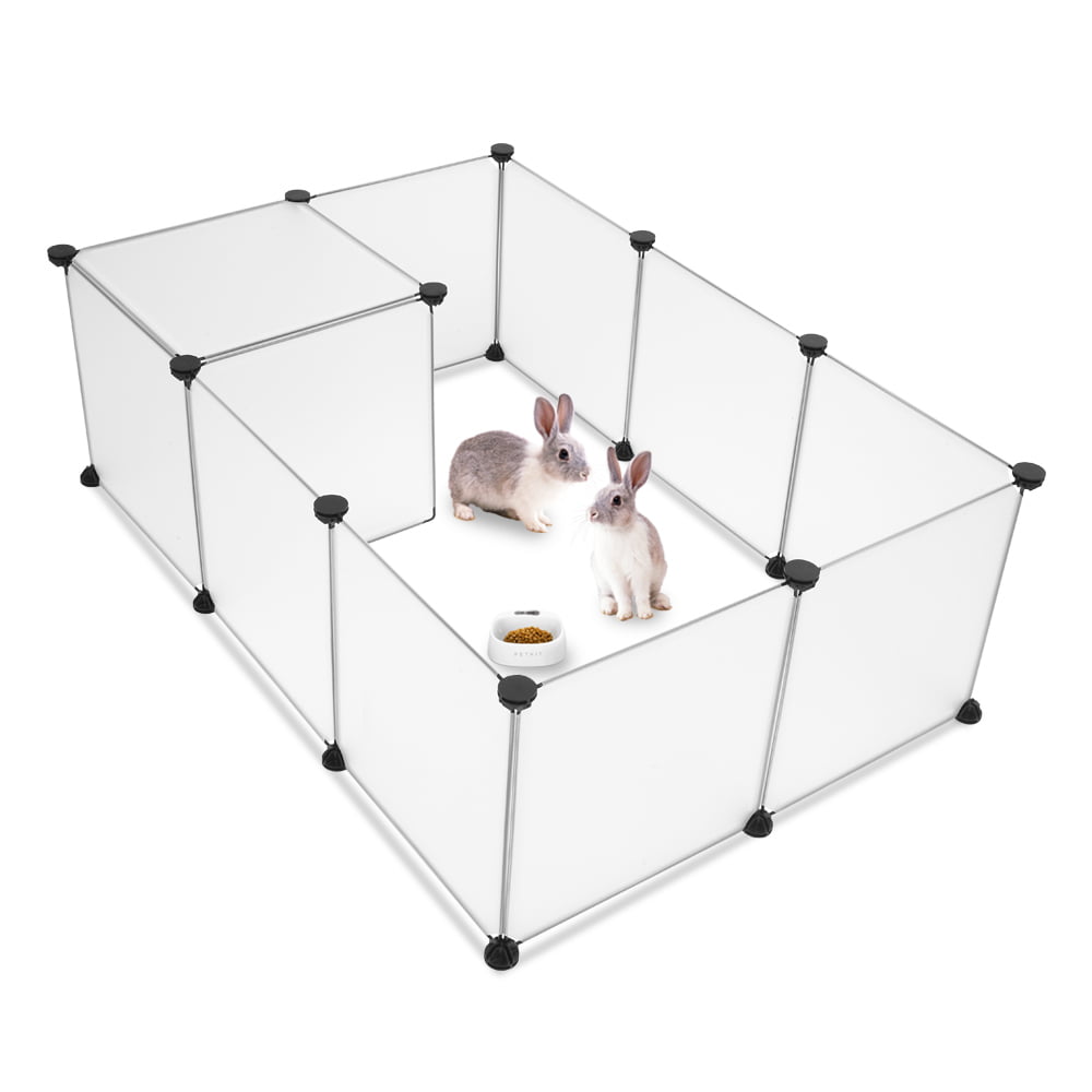 Joyful Pet Playpen Fence Cage with Bottom for Small Animals Guinea Pigs Hamsters Bunnies Rabbits