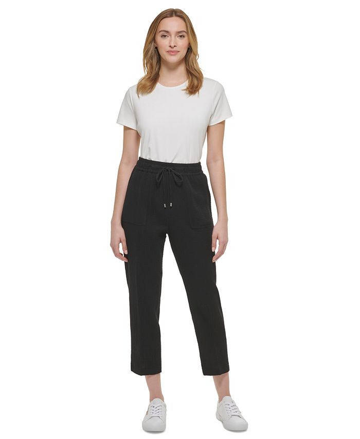 Cotton Pull-On Drawstring Pants