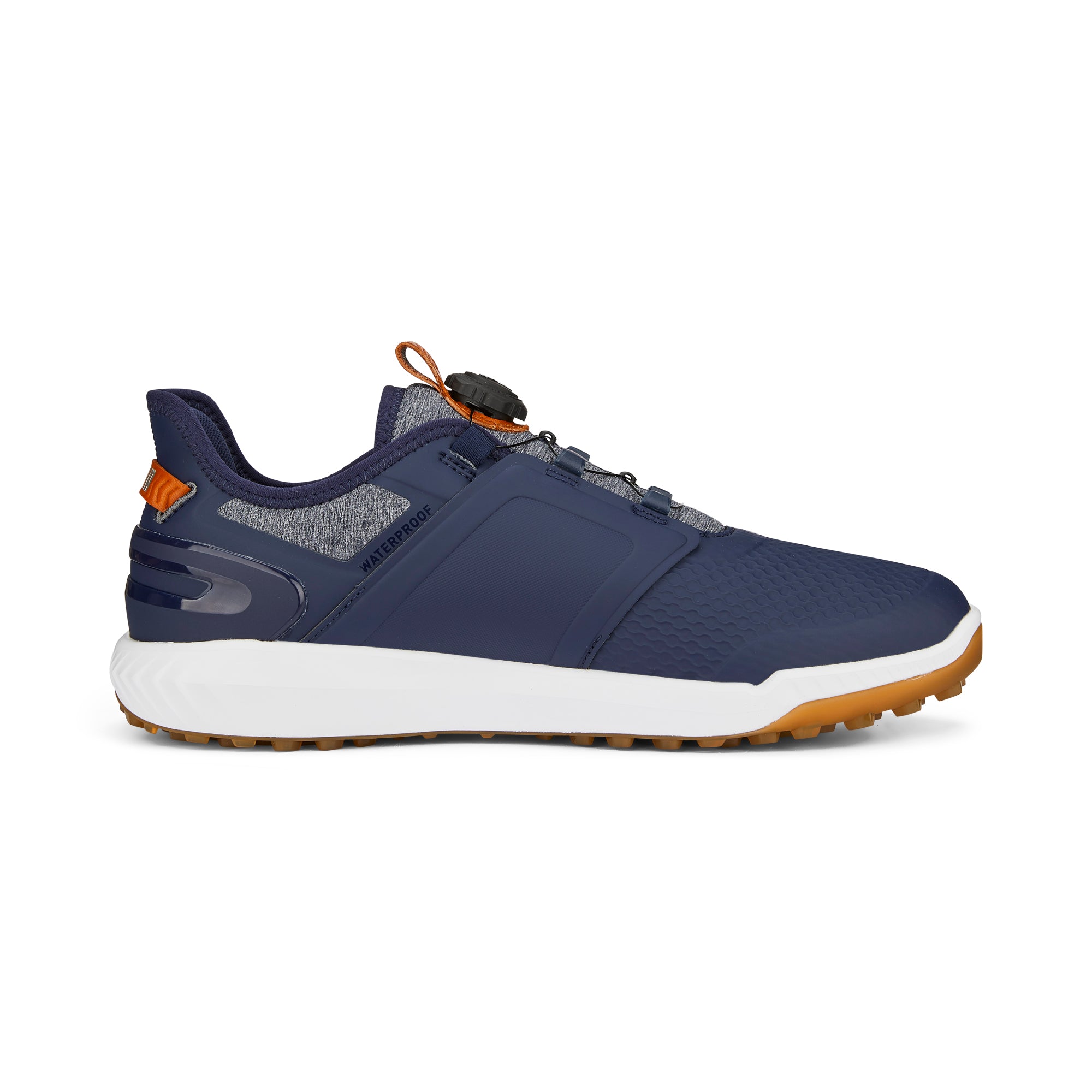 IGNITE ELEVATE DISC Spikeless Golf Shoes | Puma Navy / Puma Silver