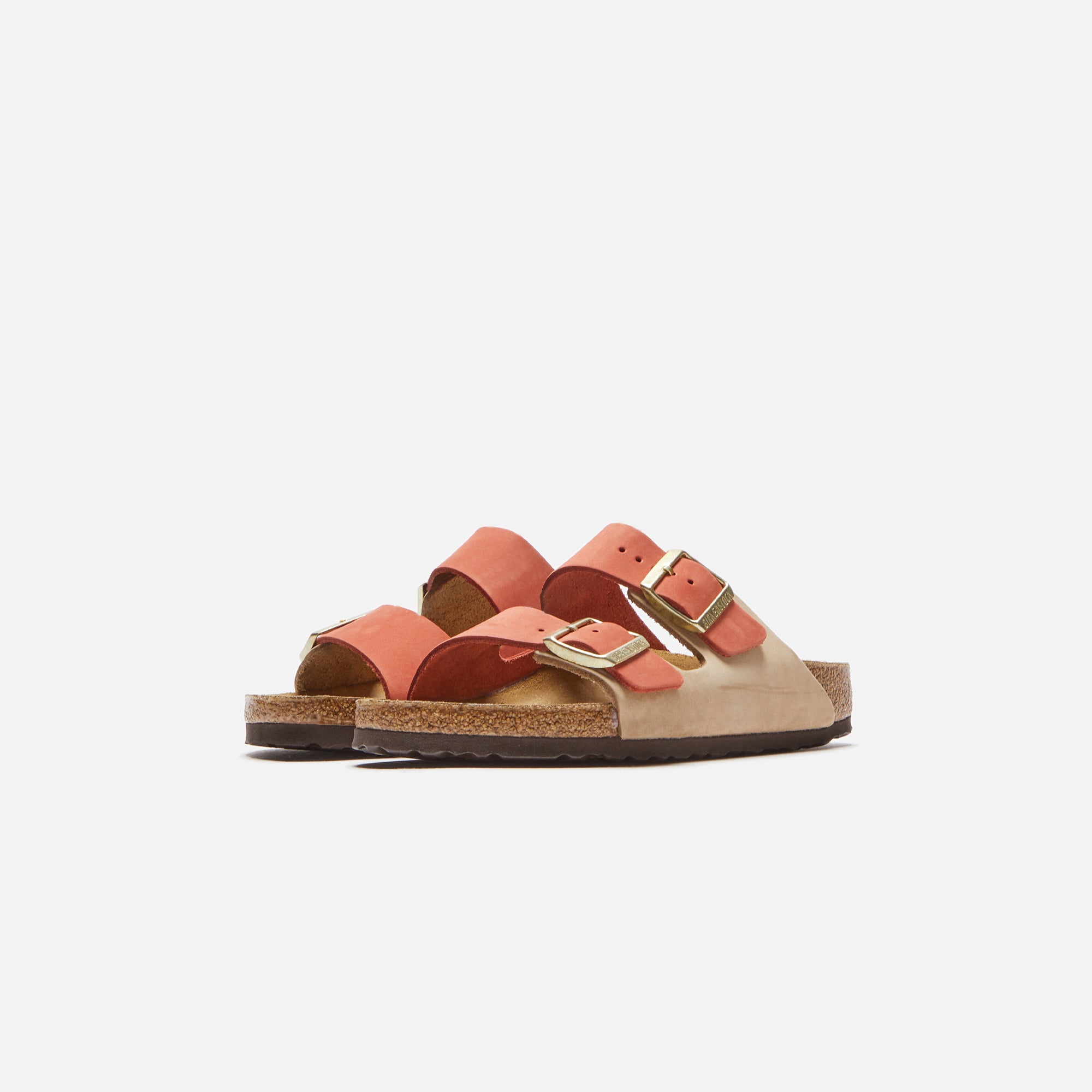 Birkenstock WMNS Arizona Nubuck - Sandcastle / Mars Red