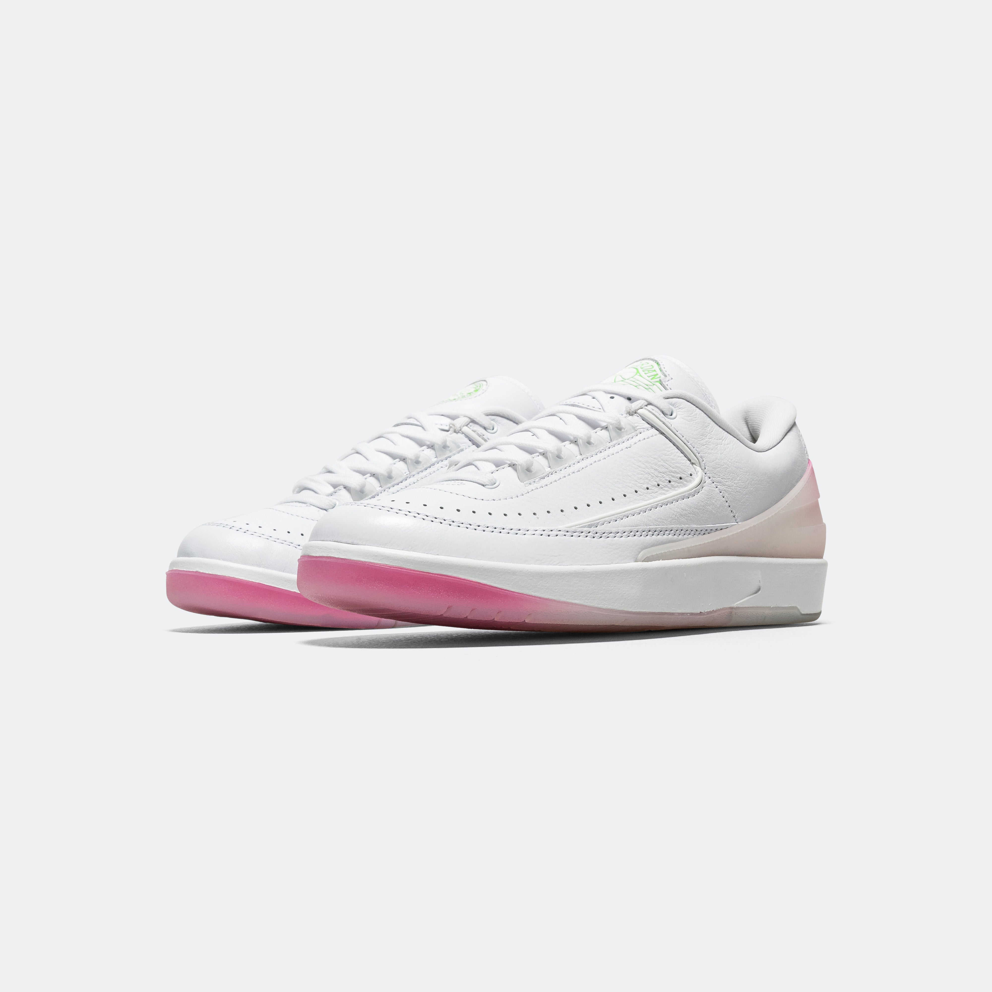 Air Jordan 2 Retro Low CH BLSM - White/Green Strike-Playful Pink