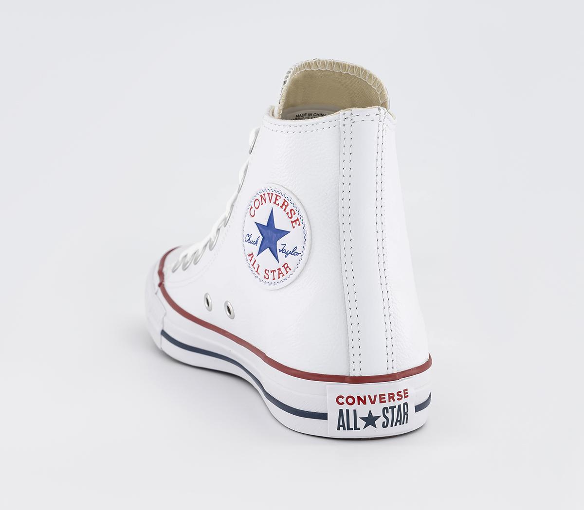 Womens Converse All Star Hi Leather Optical White Trainers