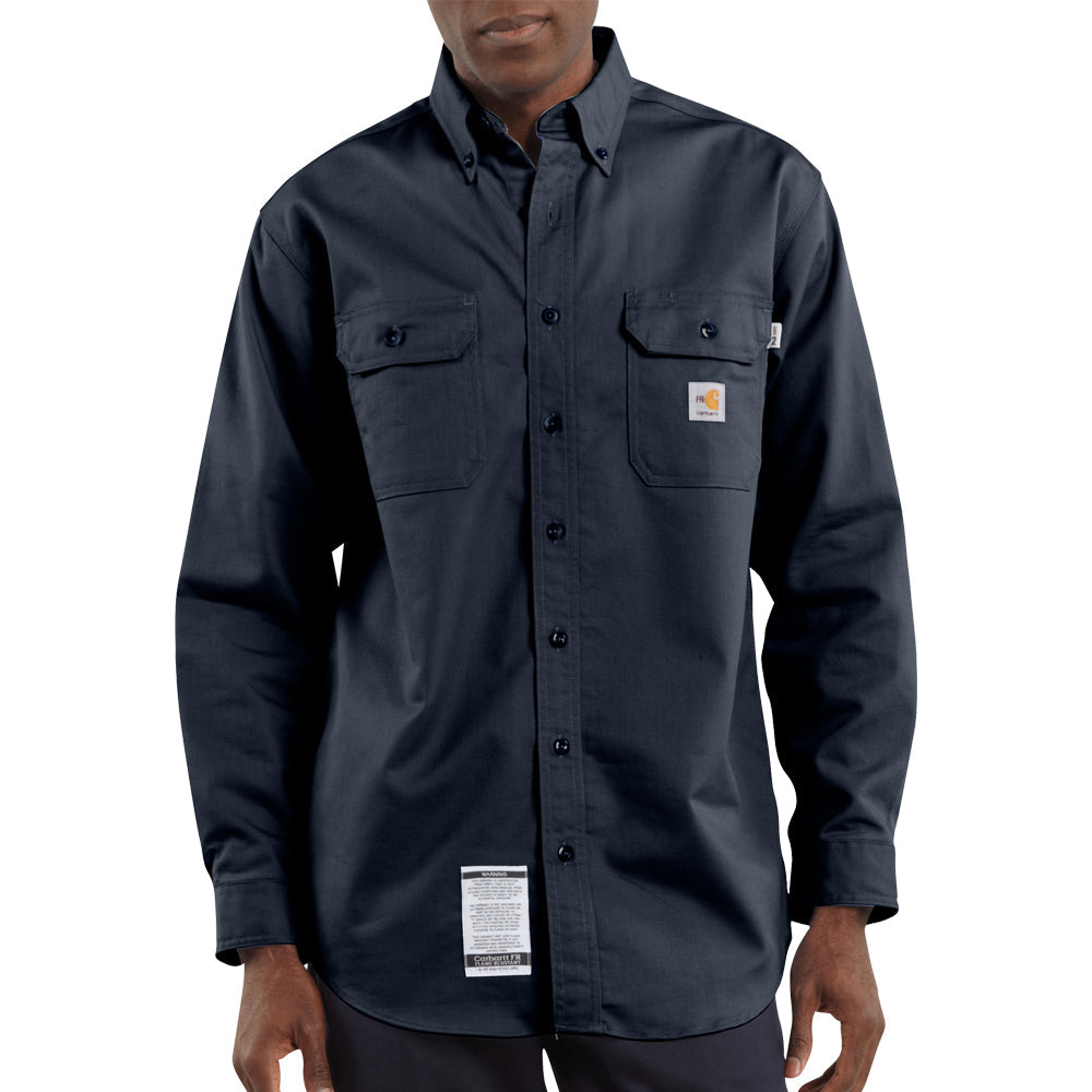 Carhartt Flame Resistant Twill Button-Down Long Sleeve T-Shirt