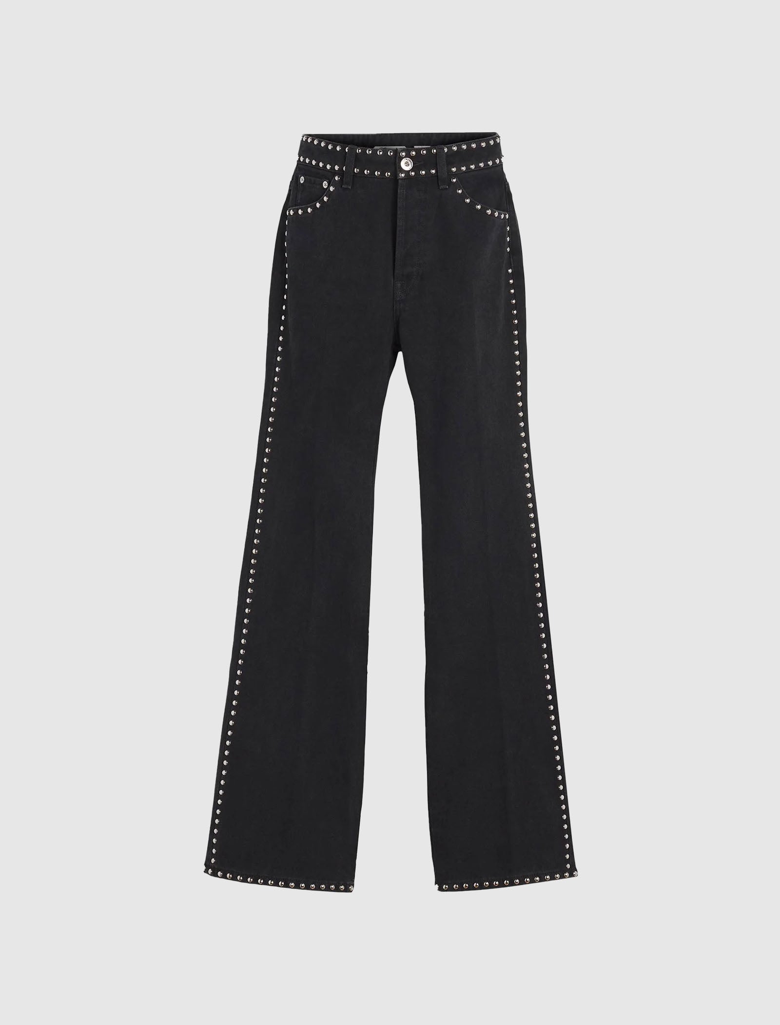 WOMEN'S STUDDED FLARED TROUSERS