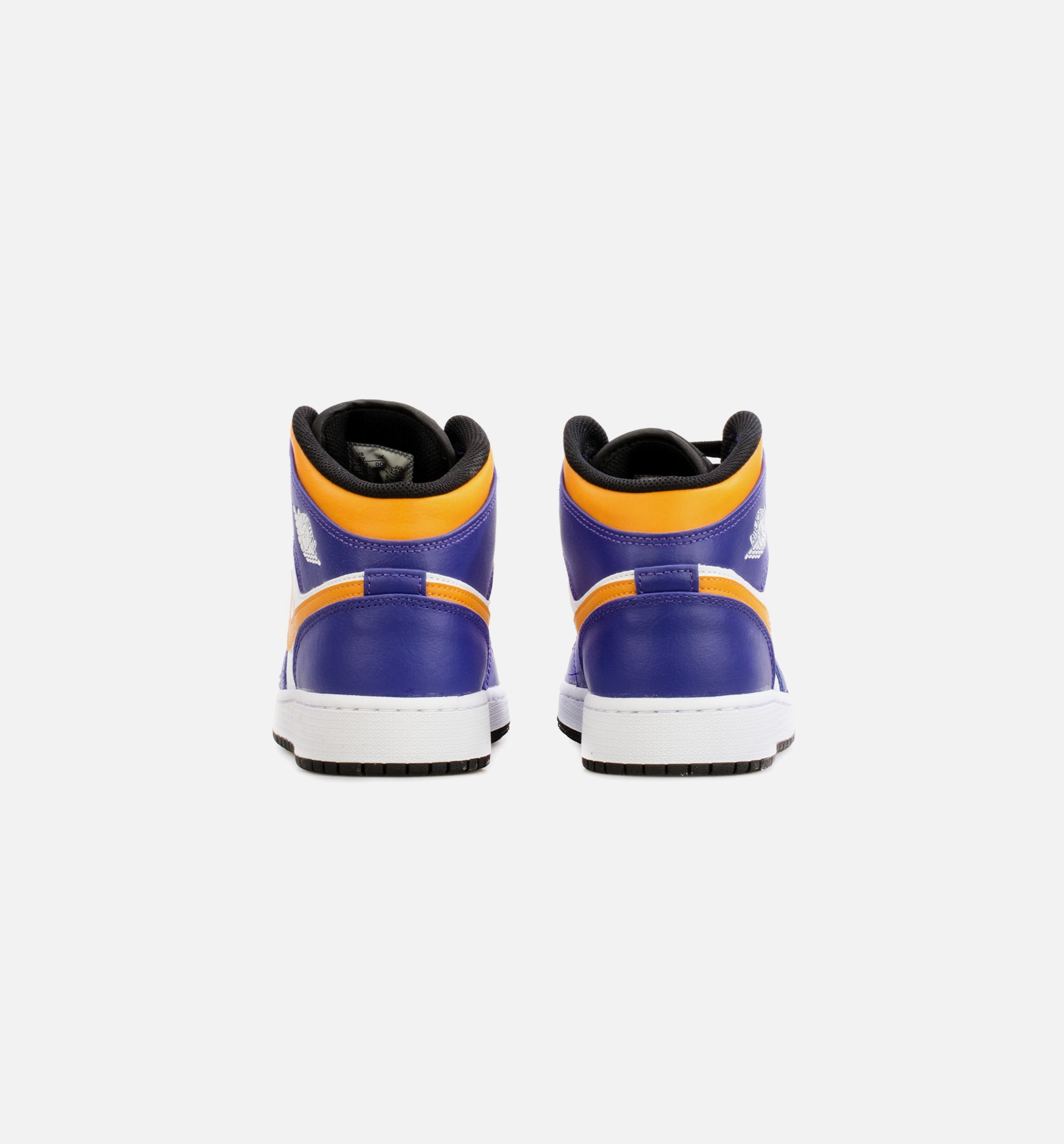 Air Jordan 1 Mid Grade School Lifestyle Shoe - Purple/Yellow