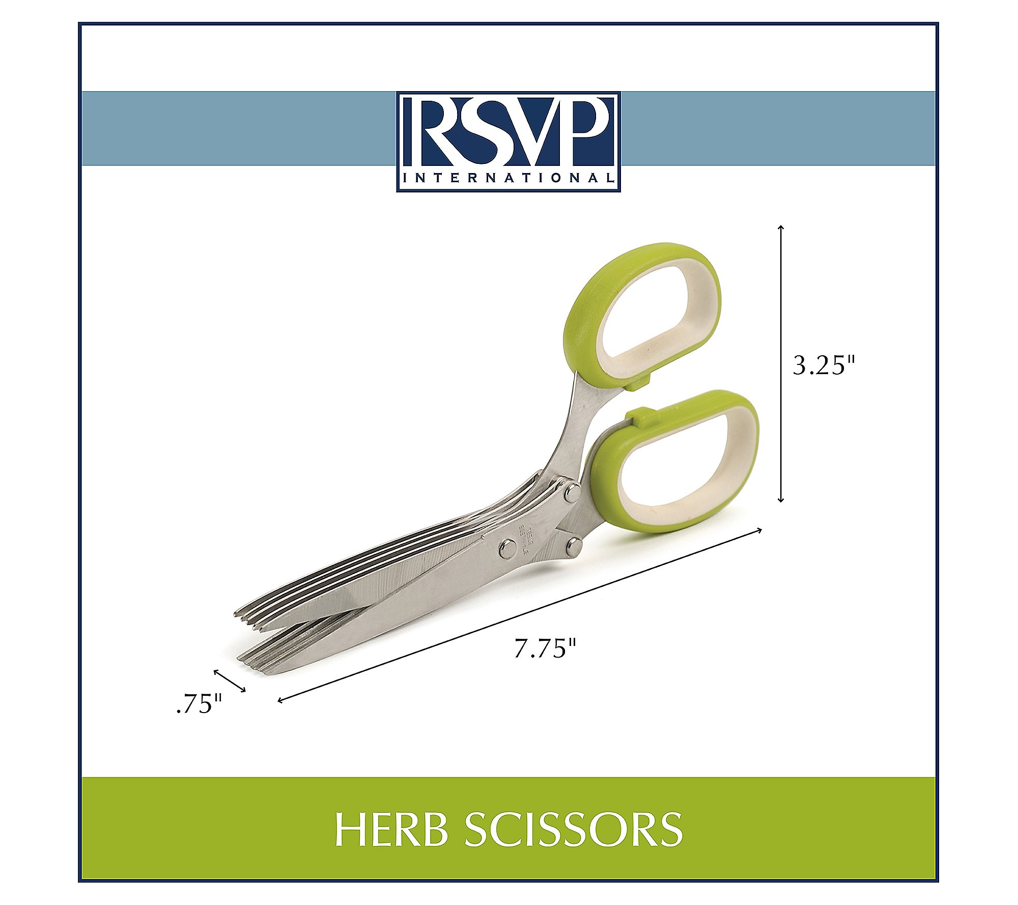 RSVP Stainless Steel Multi-Purpose Herb Scissor s