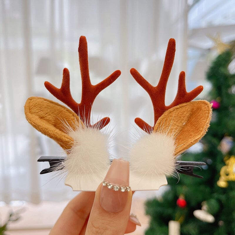 Reindeer Antlers Xmas Hair Clip