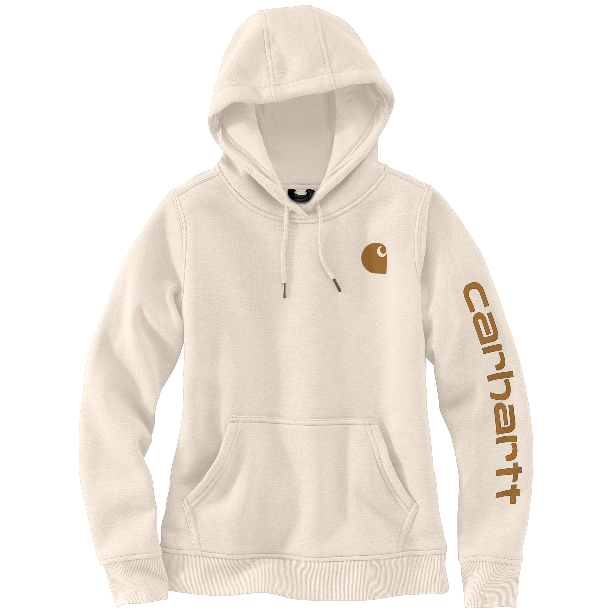 Carhartt Women's Clarksburg Graphic Sleeve Hoodie_Malt/Carhartt Brown