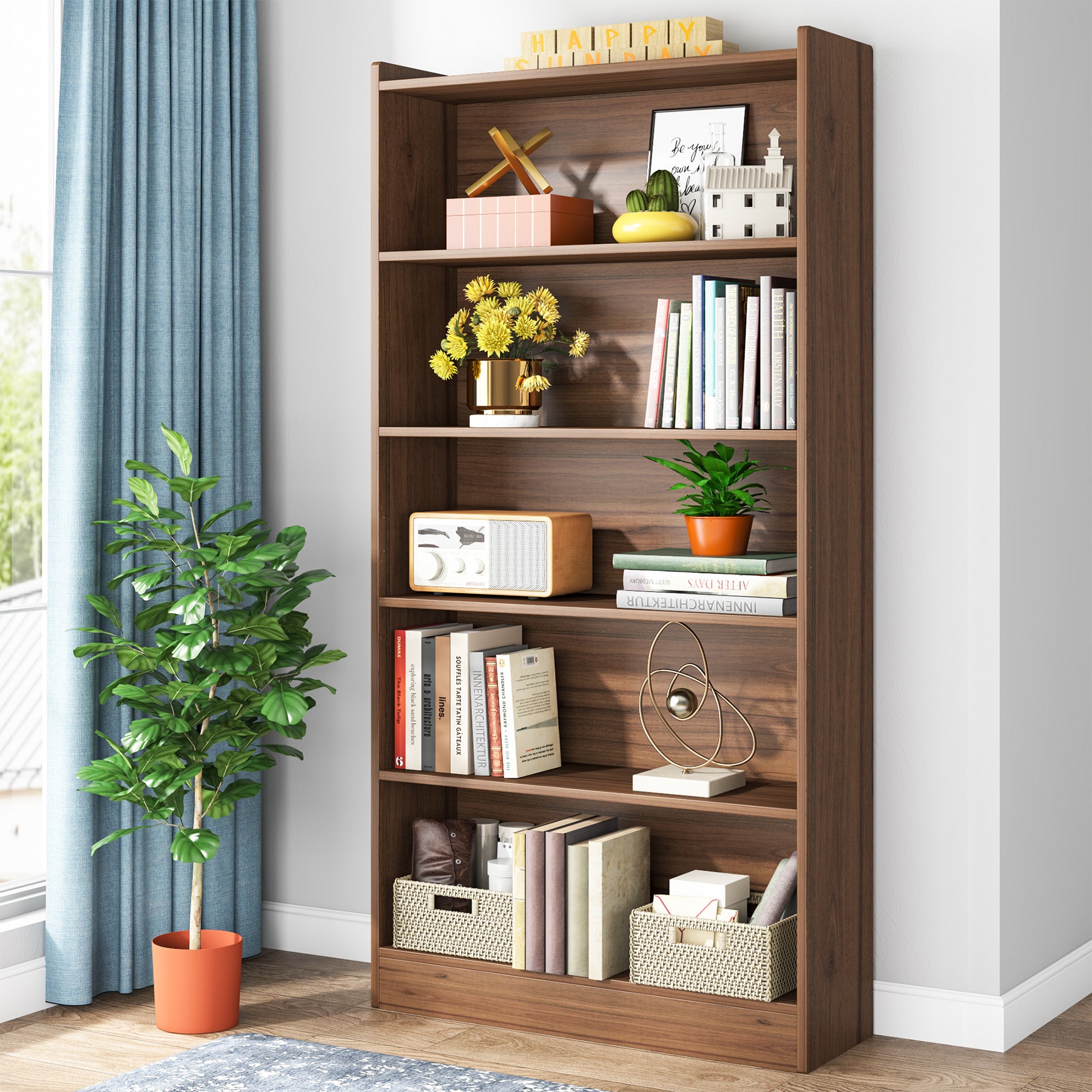 Wood Bookcase, 72