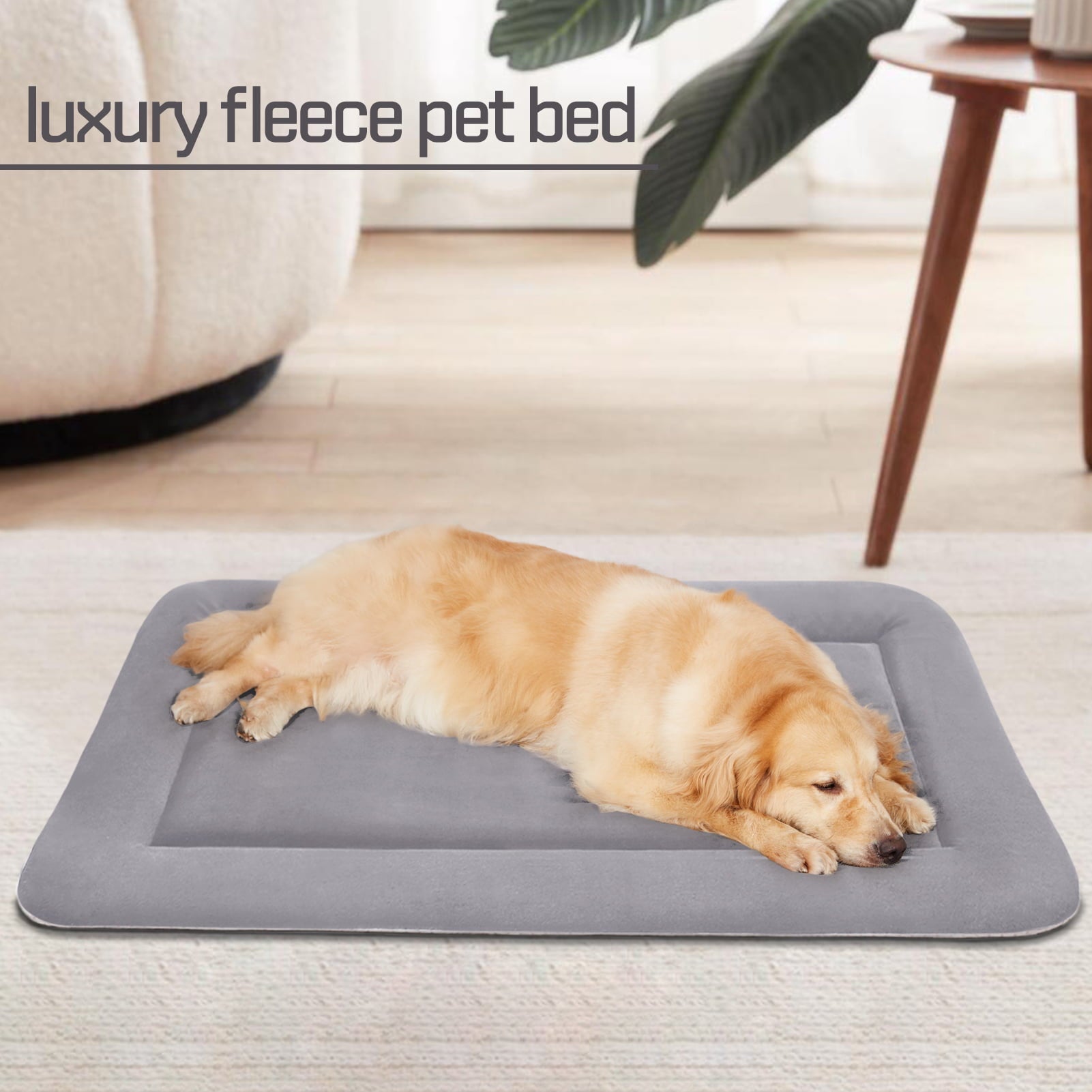 Hero Dog Large Dog Bed Crate Mat 35 in Washable Pet Beds Soft Dog Mattress Anti-Slip Kennel Mats (Purple Grey)