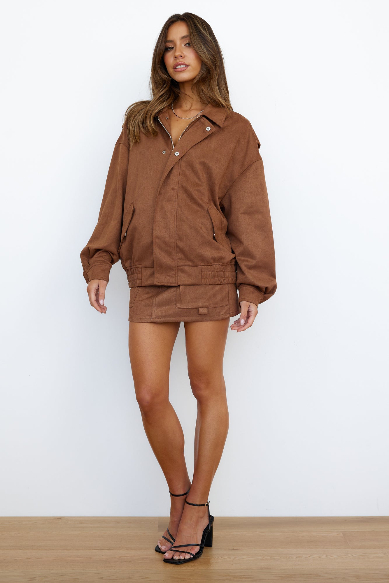 LIONESS Kenny Bomber Jacket Sepia Brown