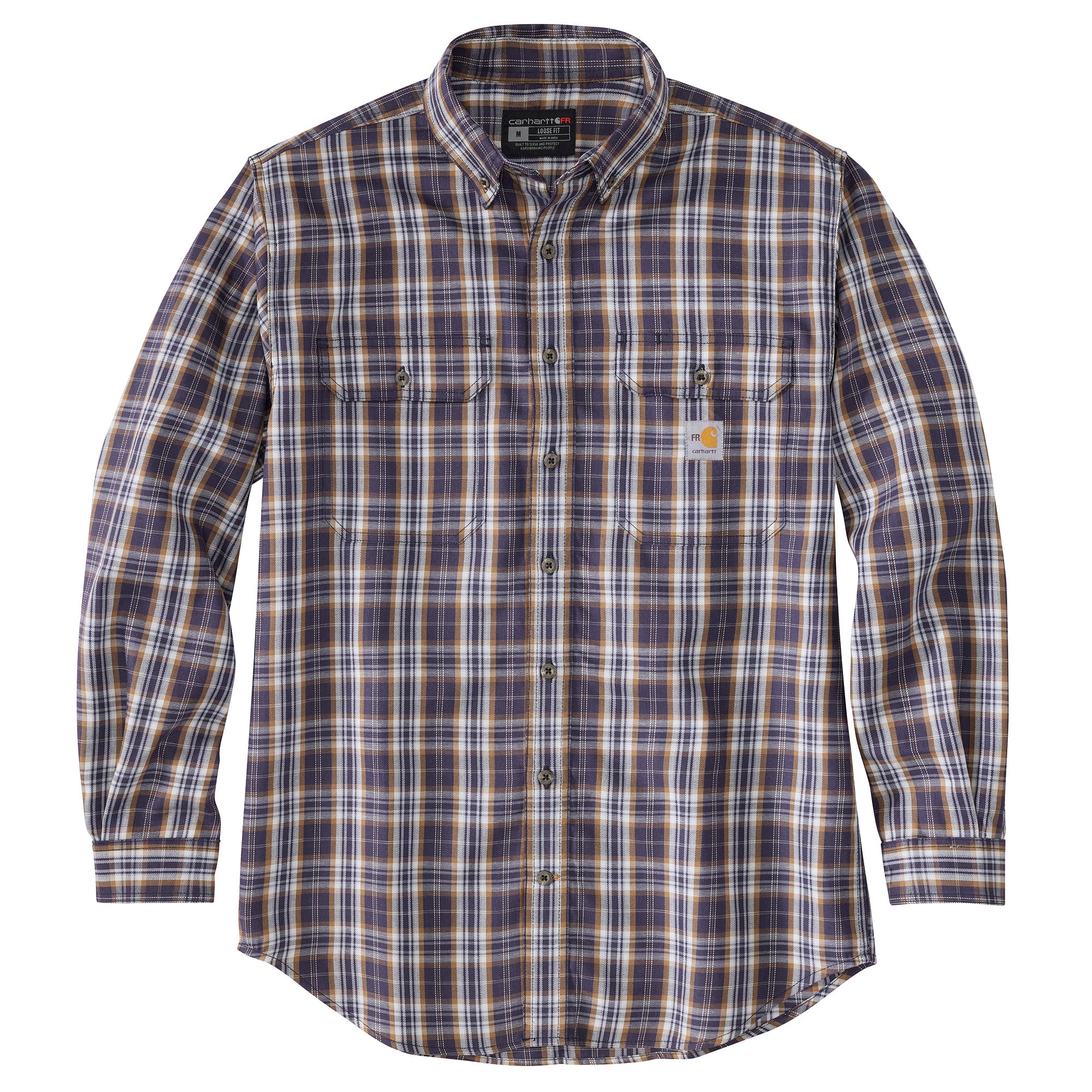 Carhartt Men's Flame Resistant Force Rugged Flex®  Long Sleeve Plaid Shirt