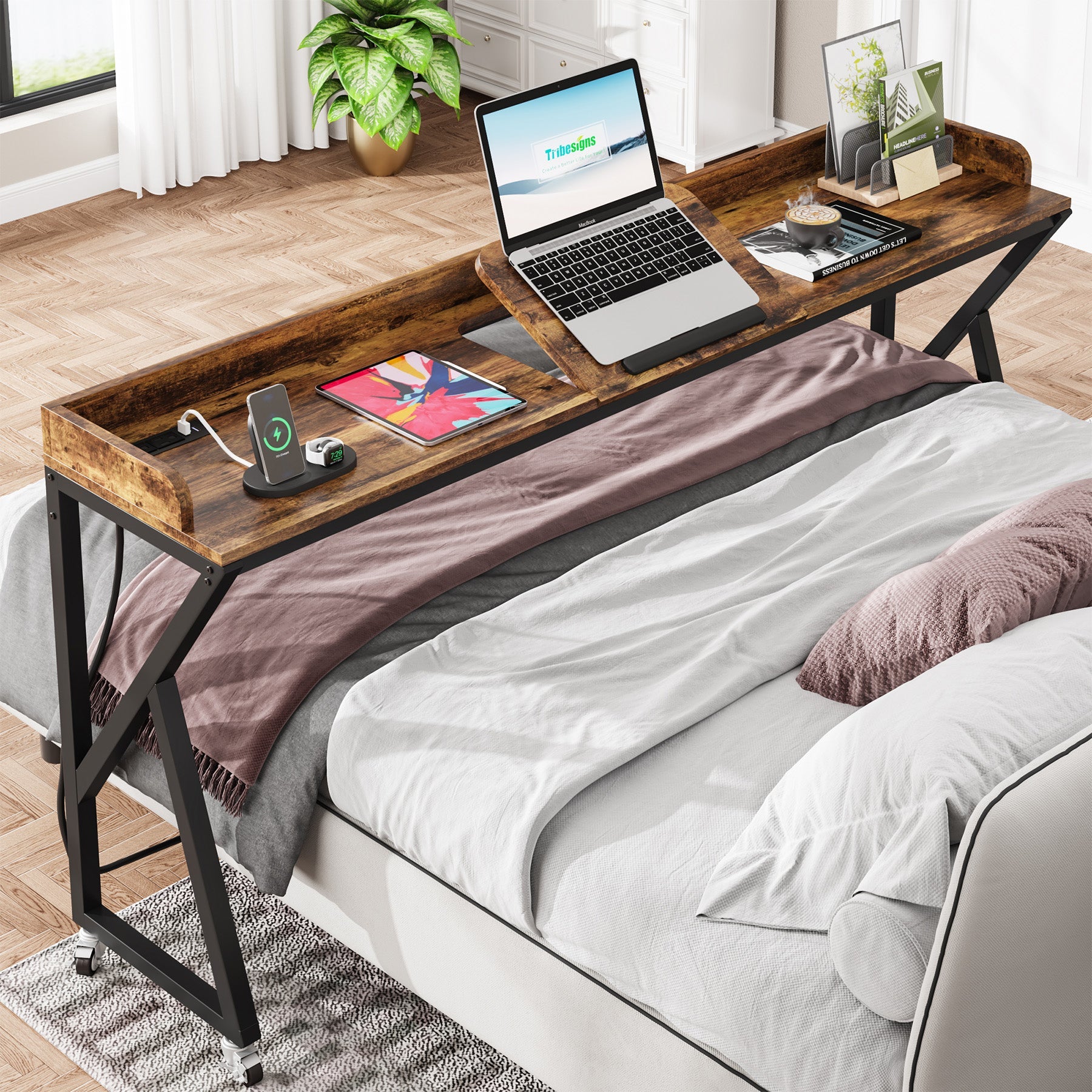 Mobile Overbed Table, 70.9