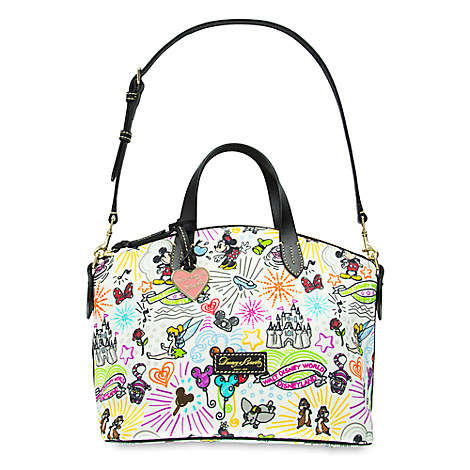 Disney Dooney and Bourke Bag - Disney Sketch Nylon Zip Satchel