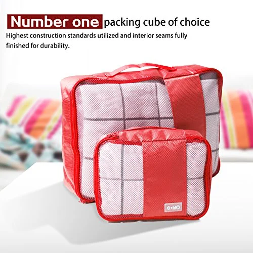 Packing Cubes Travel Organizers with Laundry Bag 7 Set Hanging Toiletry Bag Portable