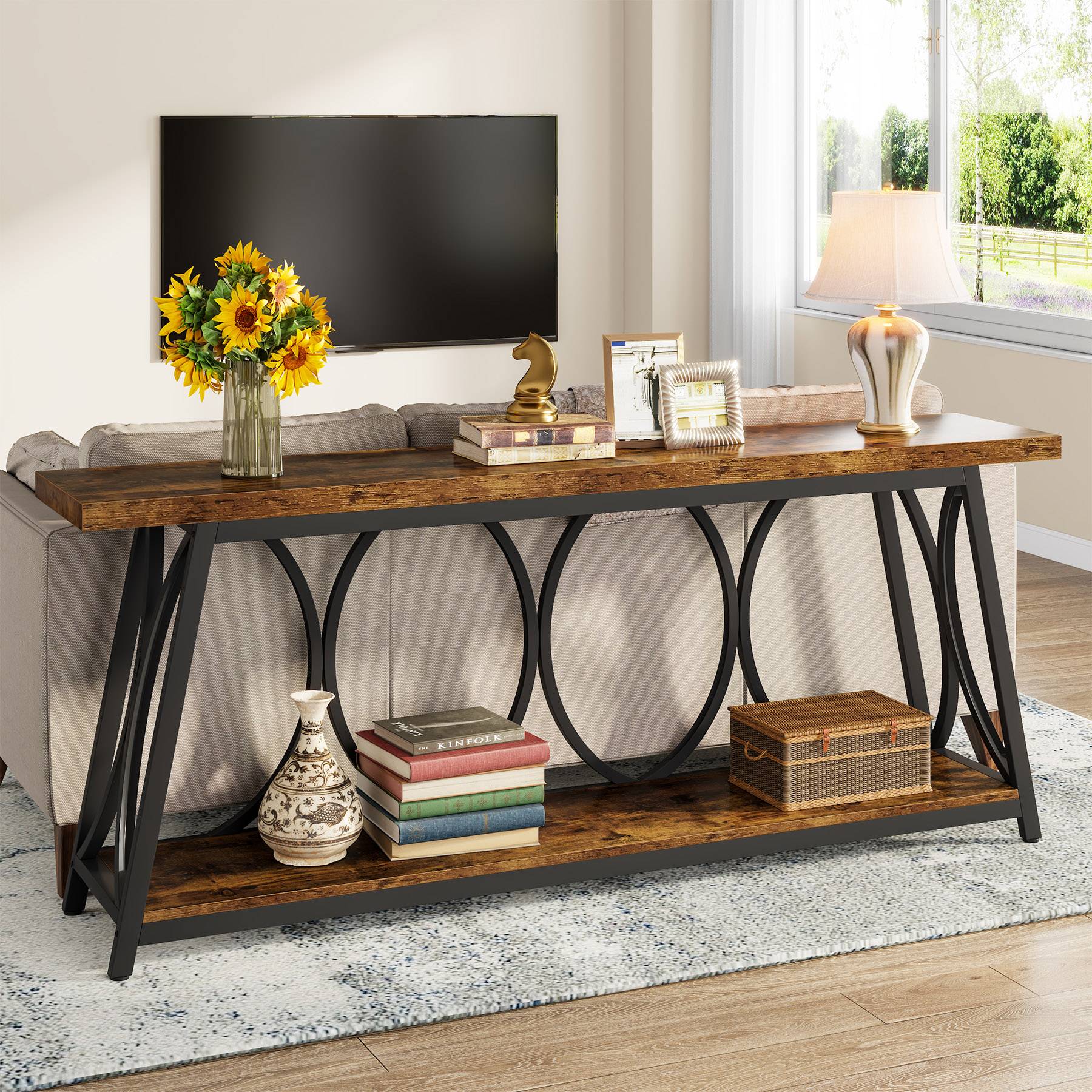 2-Tier Console Table, 70.9