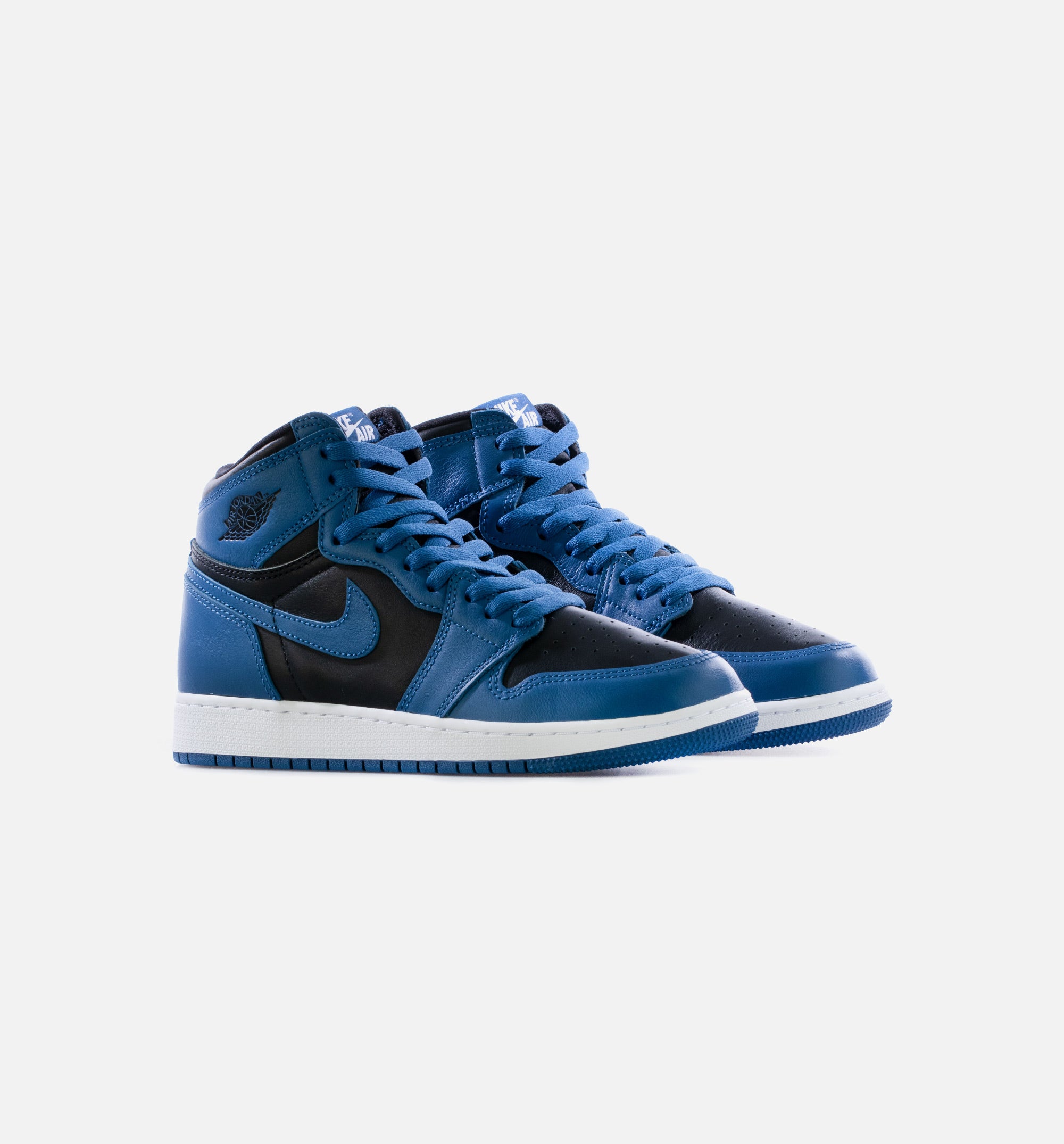 Air Jordan 1 Retro High OG Dark Marina Blue Grade School Lifestyle Shoe -  Dark Marina Blue/Black/White Limit One Per Customer