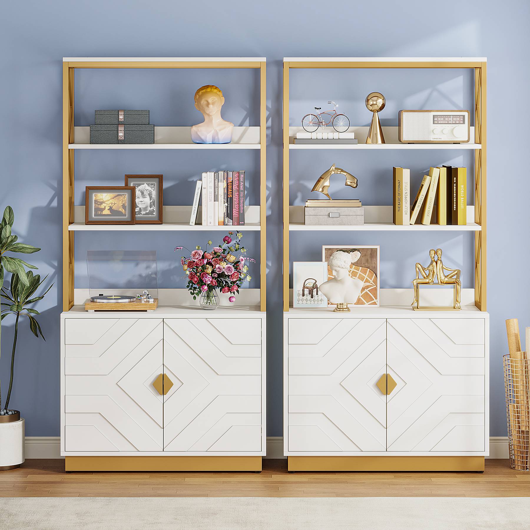 Bookshelf with Doors, 70.9