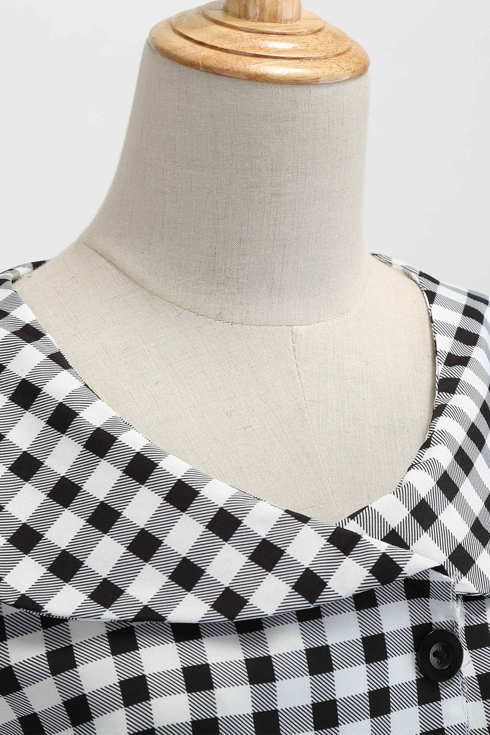Plaid Printed Stitching Vintage Dress