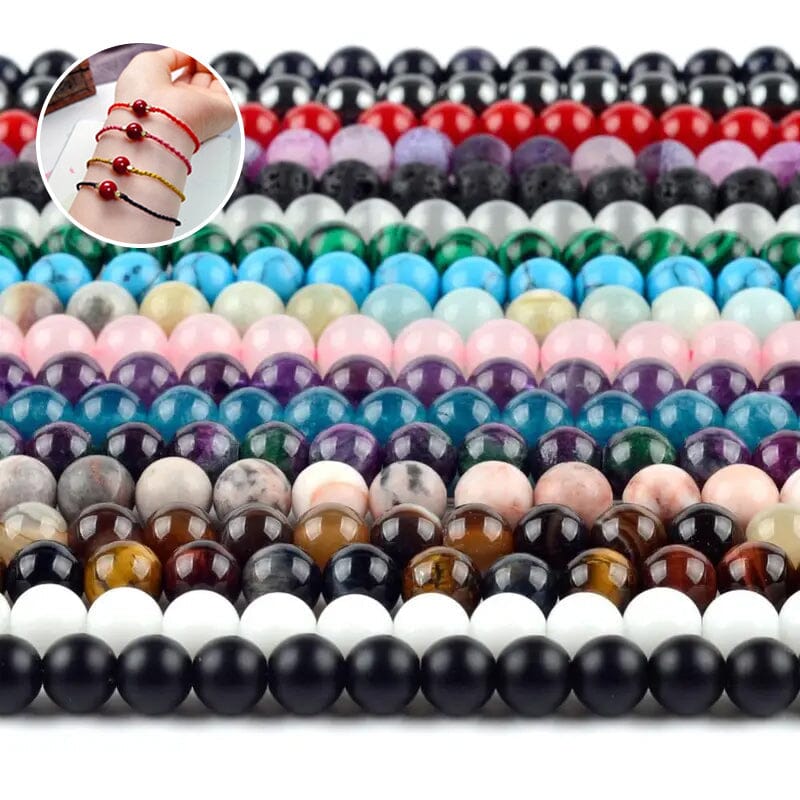 Natural Round Beads Bracelet (40pcs)