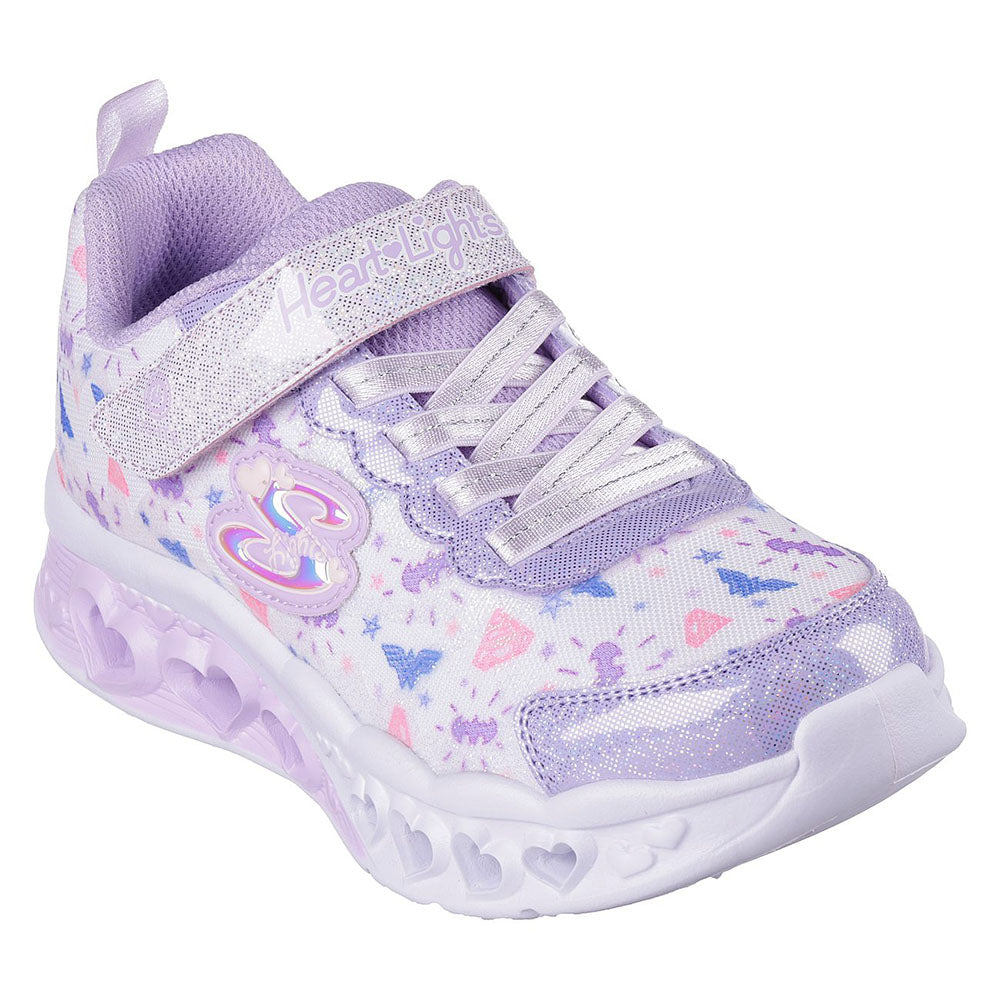 Skechers Girls DC Collection Flutter Heart Lights Shoes - 319509L-LVMT